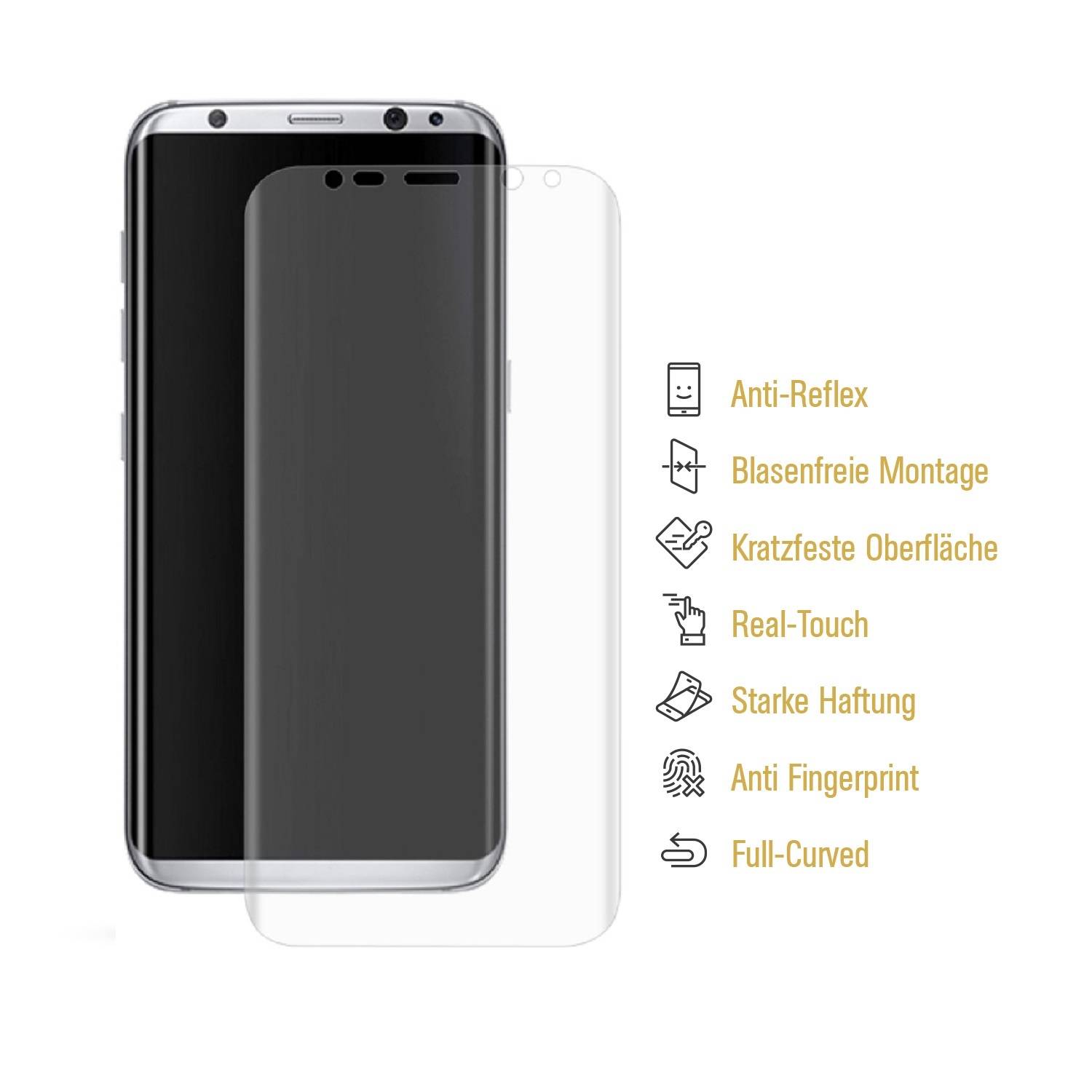 6x 9H Panzernanoglas für Sansung Galaxy S9 Plus FULL CURVED MATT FLEXIBLER Displayschutz Schutzglas Panzerglas Schutzfolie Hartglas