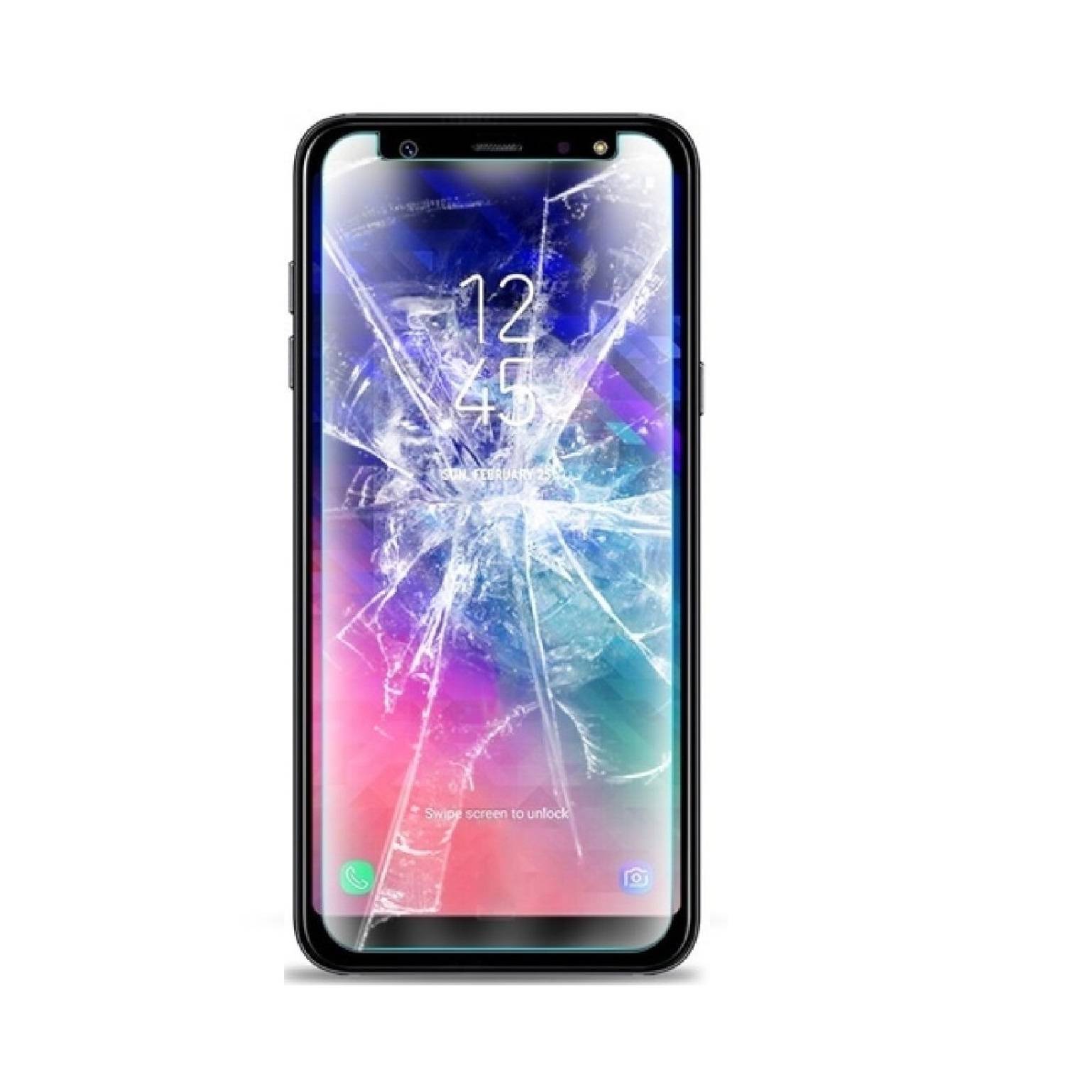 4x 9H Nano-Glass für Samsung Galaxy A6 Plus 3D KLAR Anti-Shock Anti-Bruch Anti-Stoß Anti-Schmutz Panzernanoglas Displayschutz Schutzfolie Panzerfoli