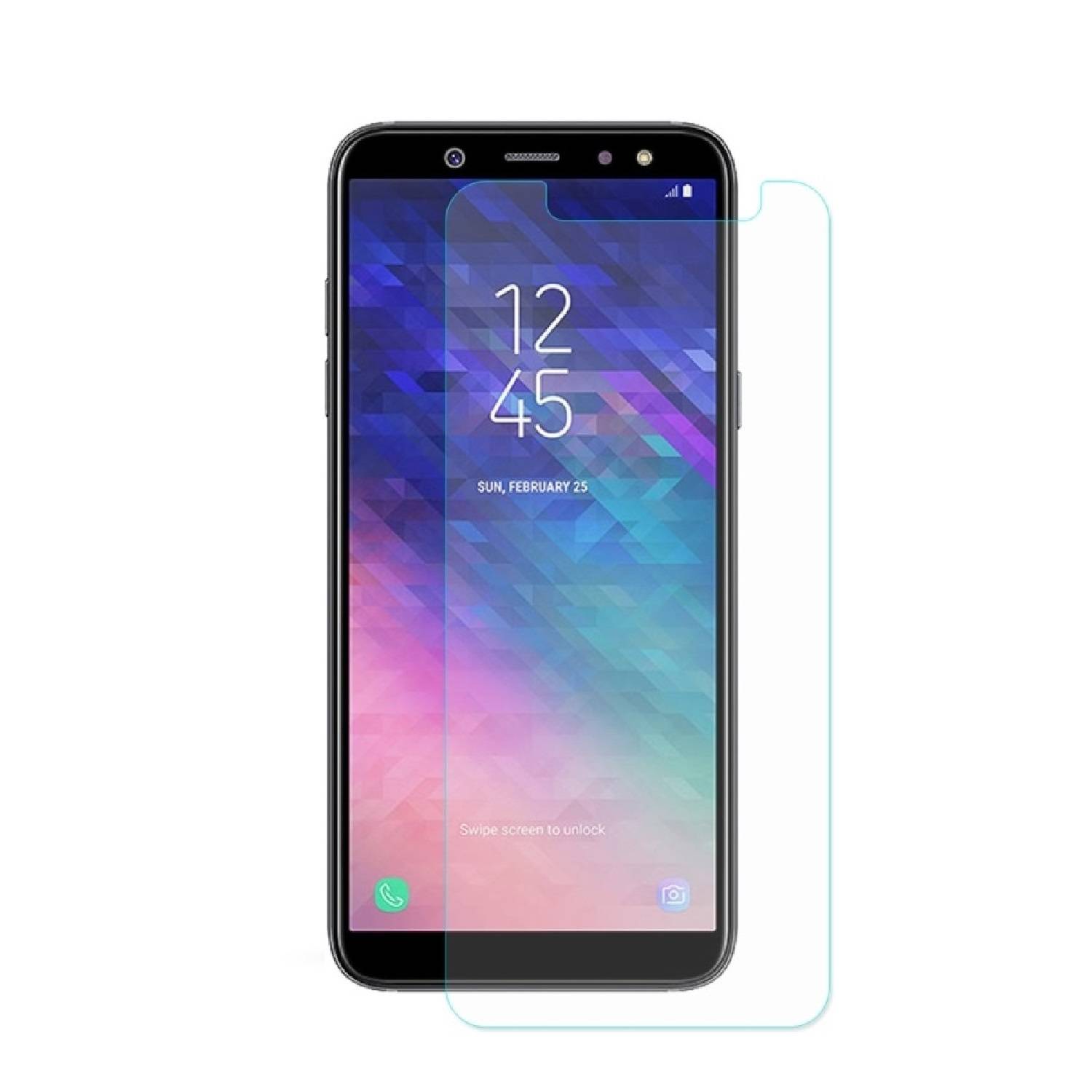 4x 9H Hartglas für Samsung Galaxy A6 Plus Displayschutz Schutzglas Panzerfolie Schutzfolie Panzerglas Displayglas Tempered Glasfolie Sicherheitsglas