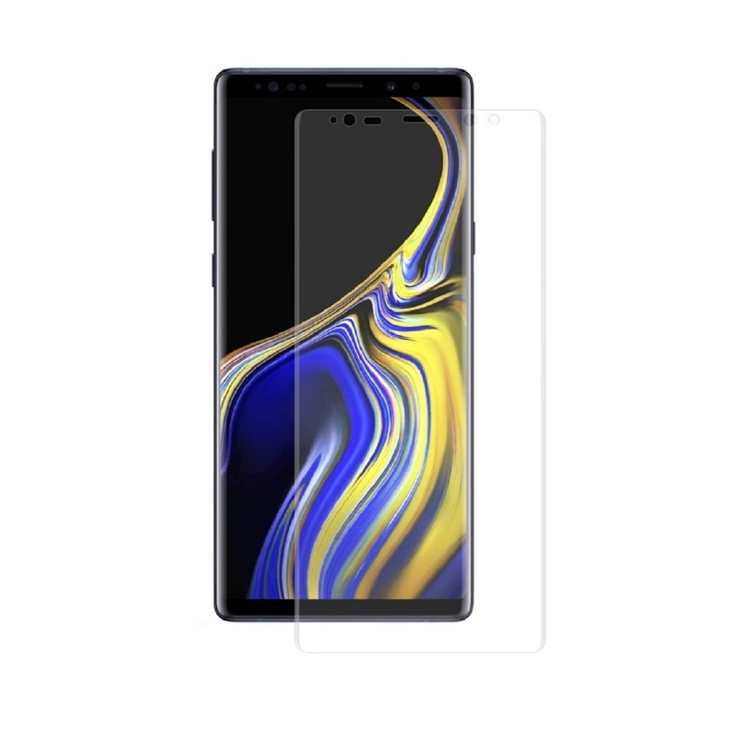 4x 9H Nano-Glass für Samsung Galaxy Note 9 FULL CURVED 3D KLAR Anti-Shock Anti-Bruch Anti-Stoß Anti-Schmutz Panzernanoglas Displayschutz Schutzfolie
