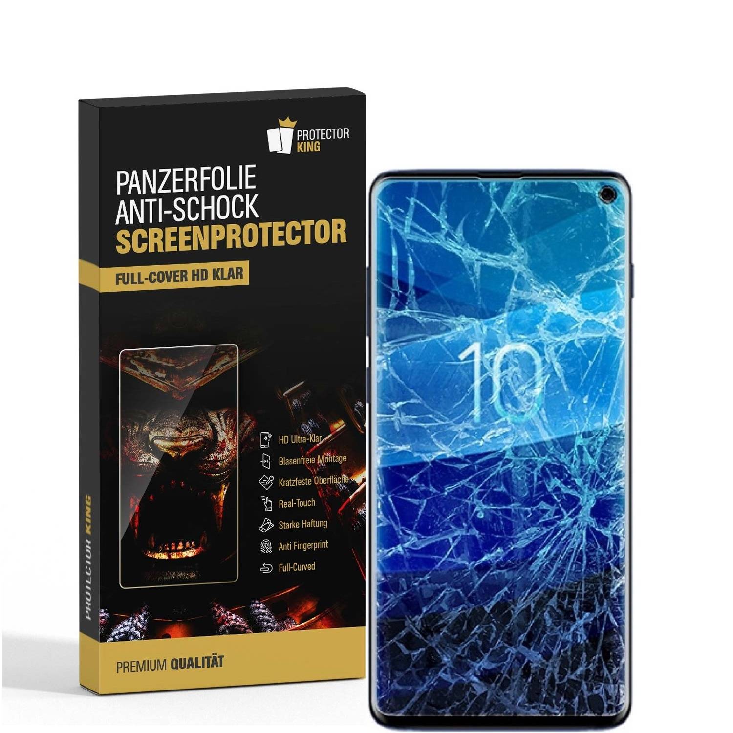 3x Flexibles Nano-Glas für Samsung Galaxy S10e ANTI-REFLEX Displayschutz Panzerglas Schutzglas Schutzfolie MATT