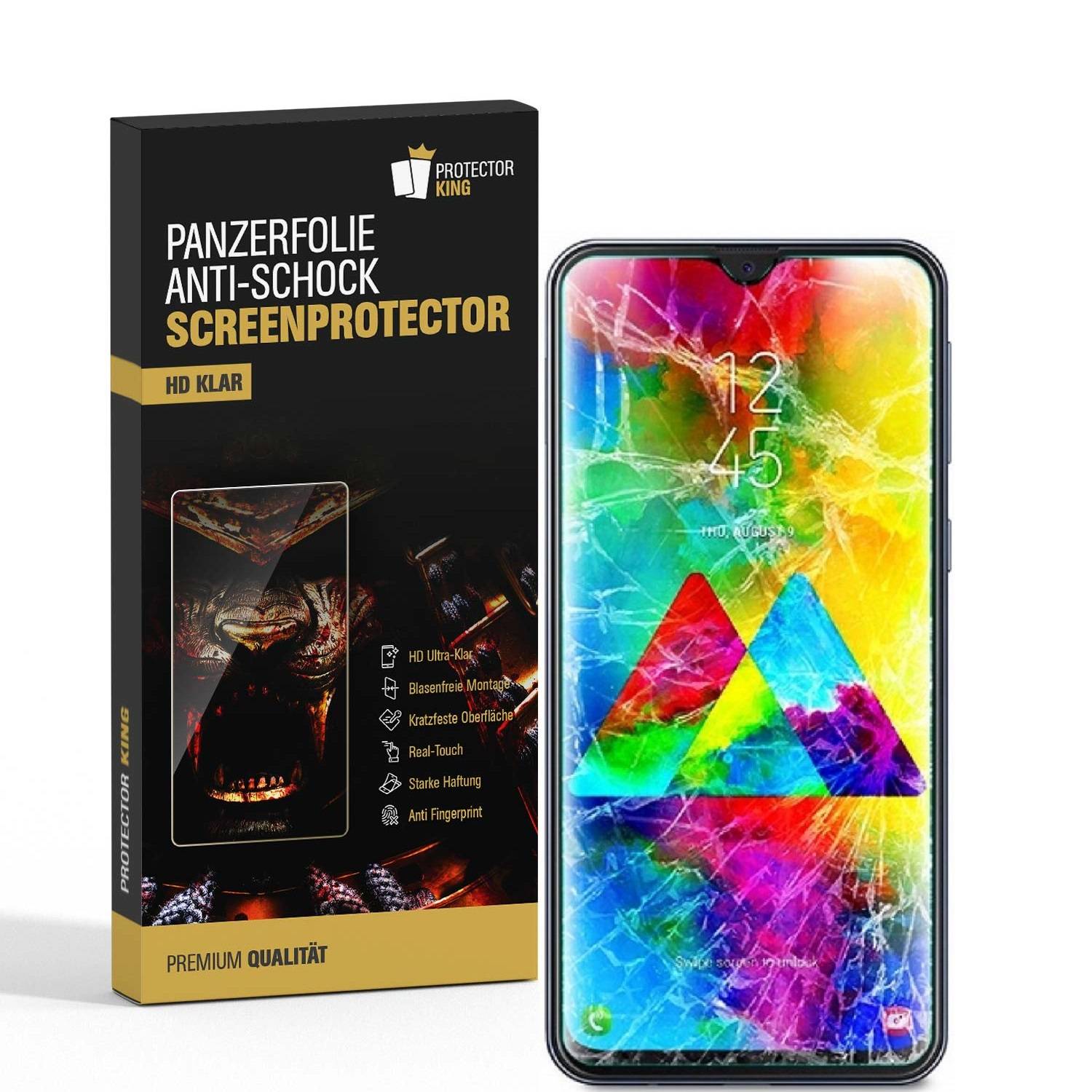 4x 9H Nano-Glass für Samsung Galaxy M20 3D KLAR Anti-Shock Anti-Bruch Anti-Stoß Anti-Schmutz Panzernanoglas Displayschutz Schutzfolie Panzerfolie Pa