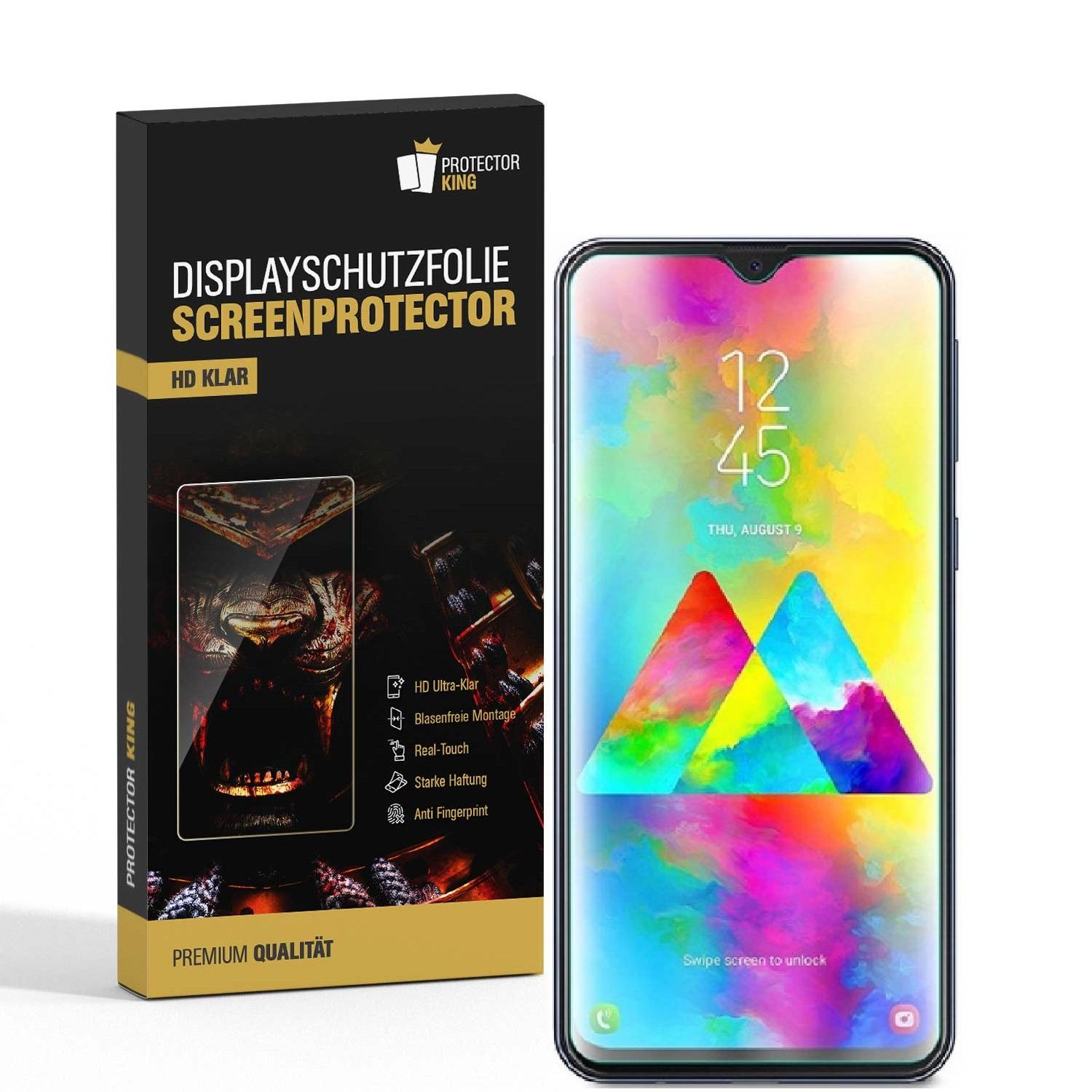6x Displayschutzfolie für Samsung Galaxy M20 Displayfolie Schutzfolie HD KLAR