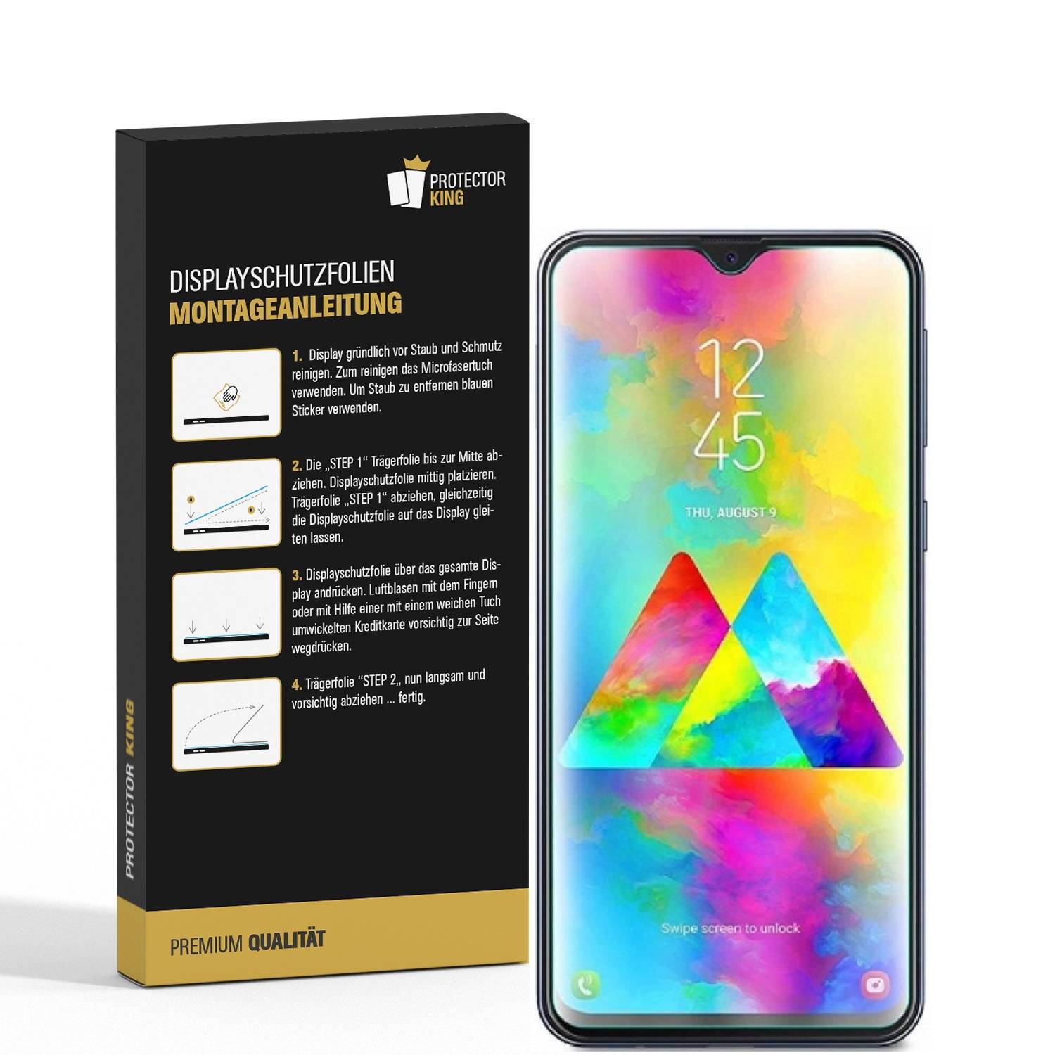 2x Displayschutzfolie für Samsung Galaxy M20 Displayfolie Schutzfolie HD KLAR