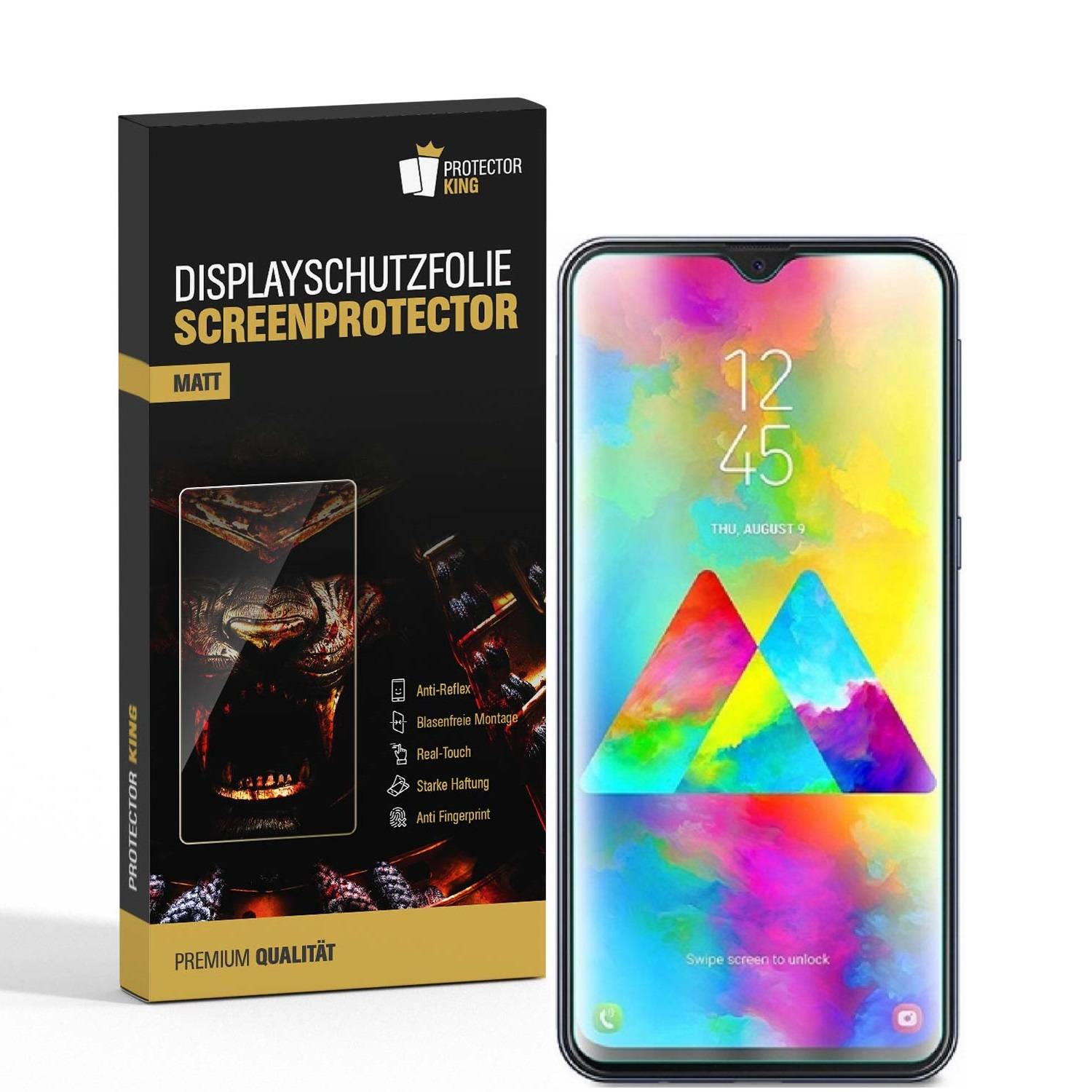 4x Displayschutzfolie für Samsung Galaxy M20 ANTI-REFLEX Displayfolie MATT