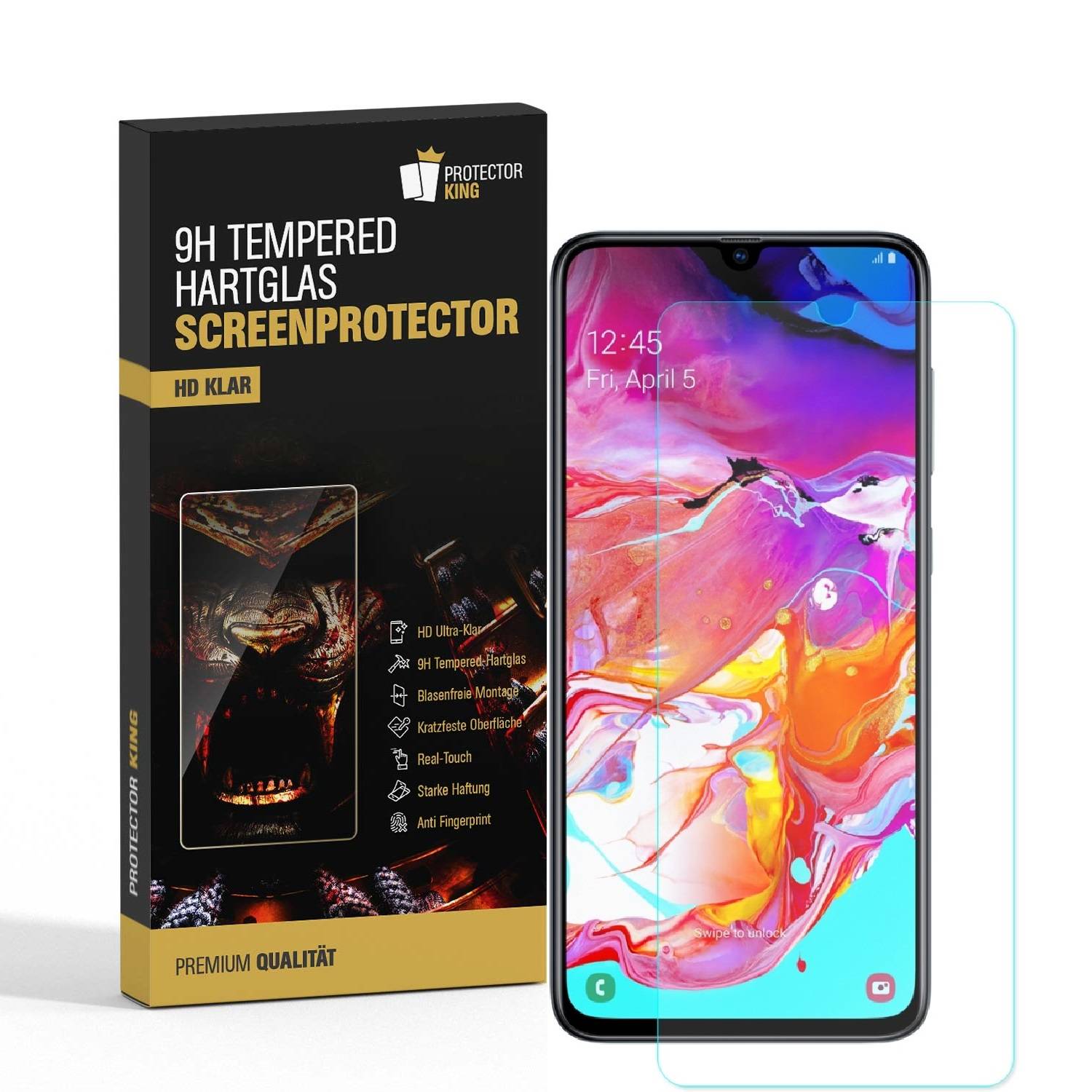 1x 9H Hartglas für Samsung Galaxy A30 Panzerfolie Displayschutz Glaspanzer KLAR Panzerglas Schutzglas