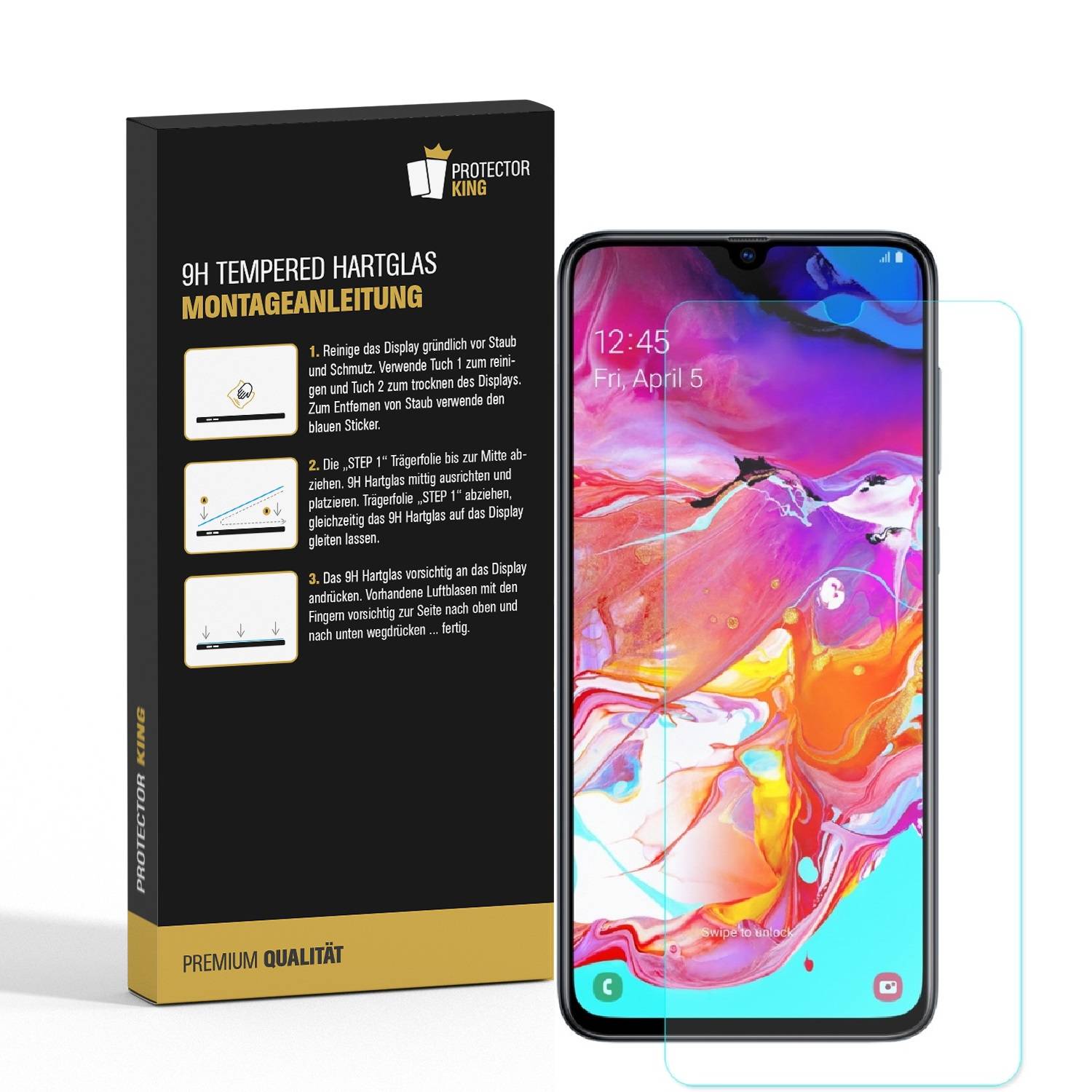 1x 9H Panzerglas für Samsung Galaxy A20e Displayschutz Panzerfolie Schutzfolie Hartglas Schutzglas Displayglas Tempered Glasfolie Sicherheitsglas