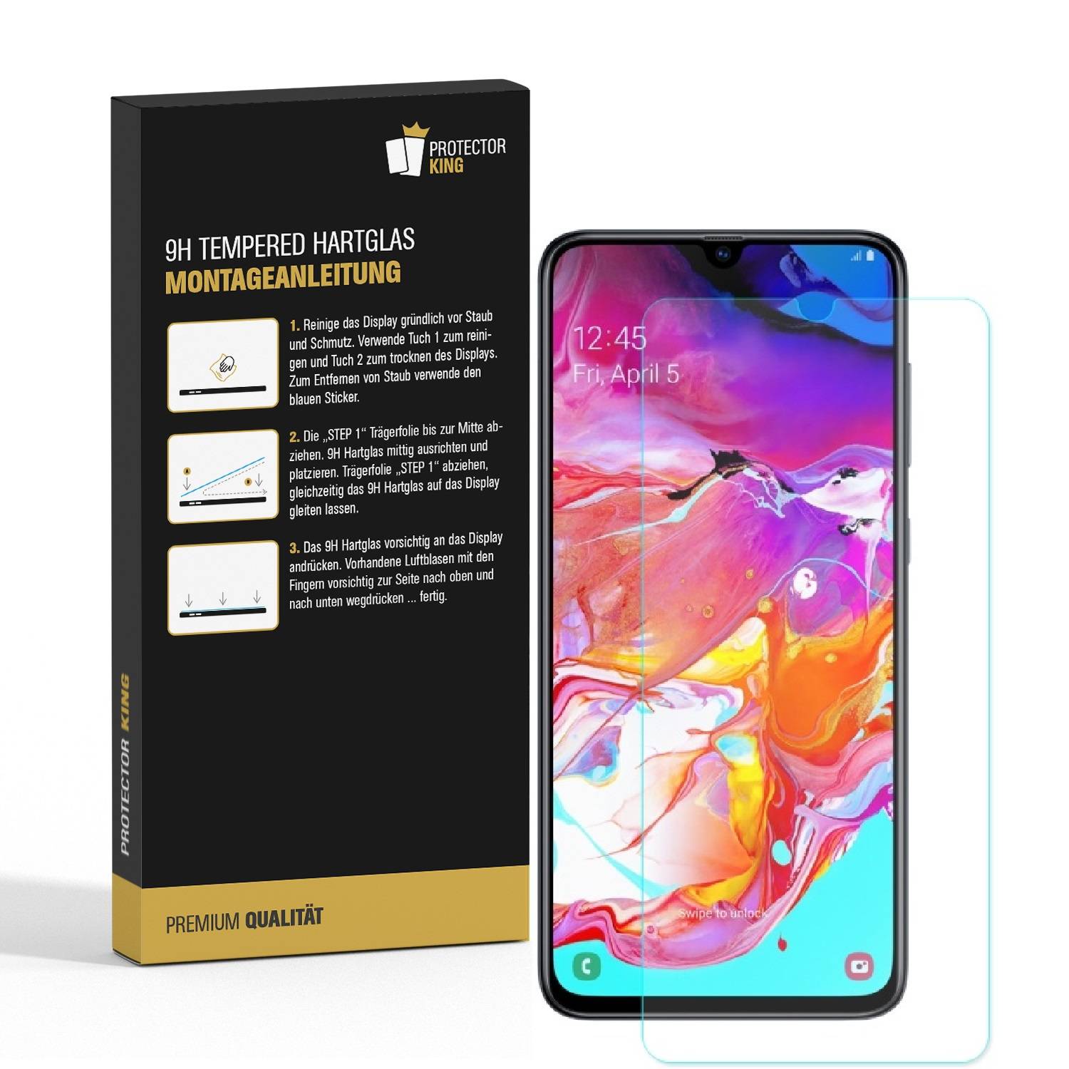 2x 9H Panzerglas für Samsung Galaxy A20 Displayschutz Panzerfolie Schutzfolie Hartglas Schutzglas Displayglas Tempered Glasfolie Sicherheitsglas