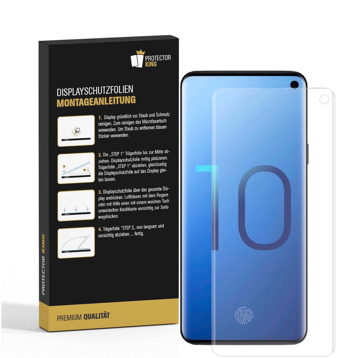 1x 9H Panzernanoglas für Samsung Galaxy S10 FULL CURVED MATT ANTI-REFLEX Displayschutz Schutzglas Schutzfolie Panzerglas ANTI-SHOCK/ ANTI-KRATZ/