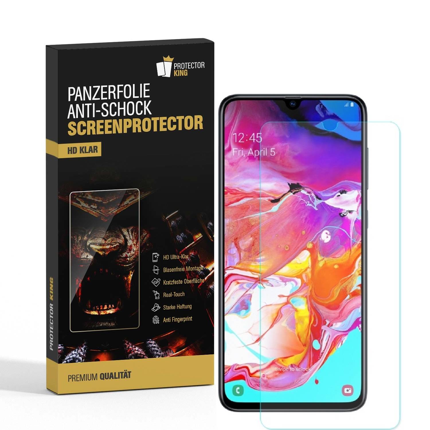 3x 9H Nano-Glass für Samsung Galaxy A10 3D KLAR Anti-Shock Anti-Bruch Anti-Stoß Anti-Schmutz Panzernanoglas Displayschutz Schutzfolie Panzerfolie Pa