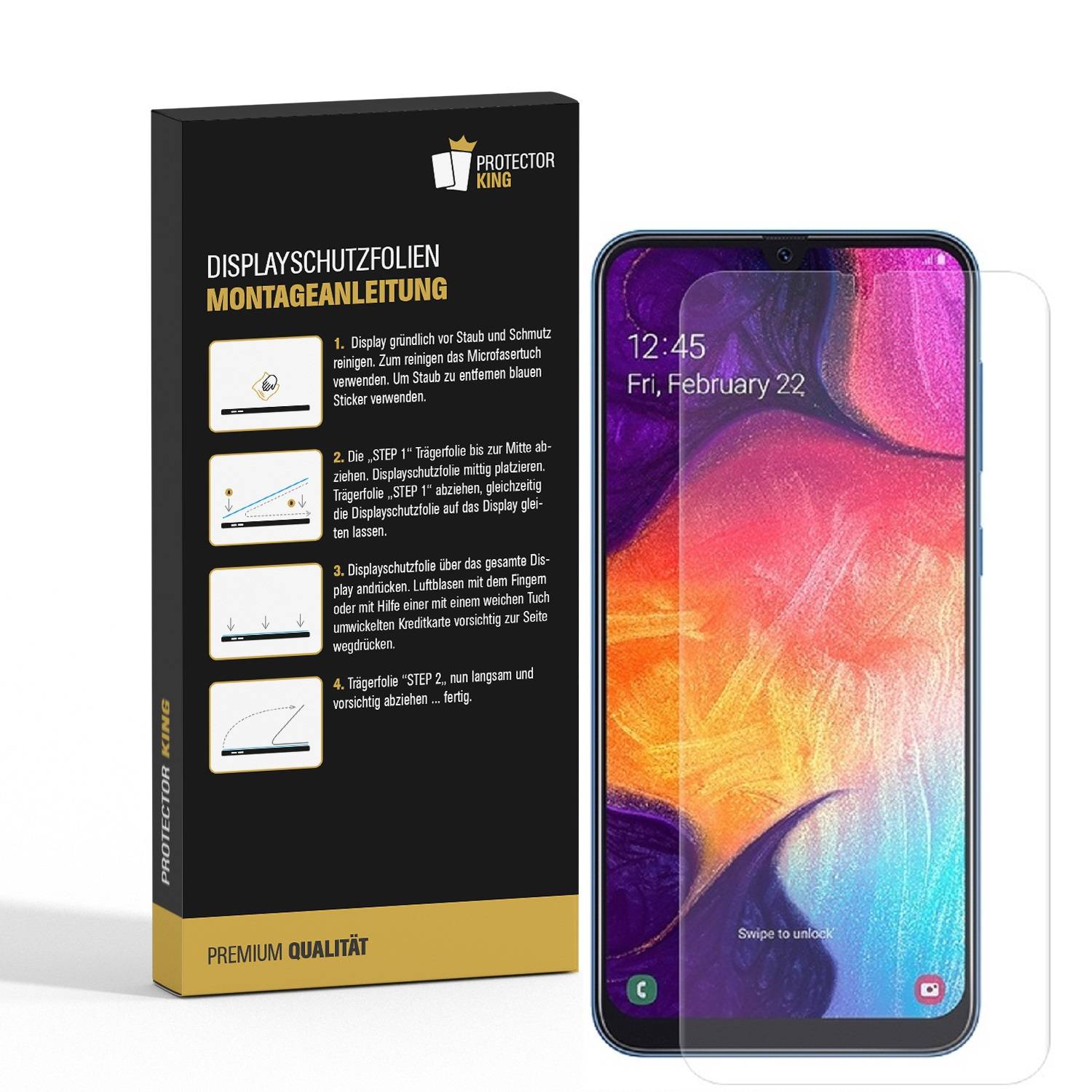 3x Displayschutzfolie für Samsung Galaxy A40 Displayfolie Schutzfolie HD KLAR