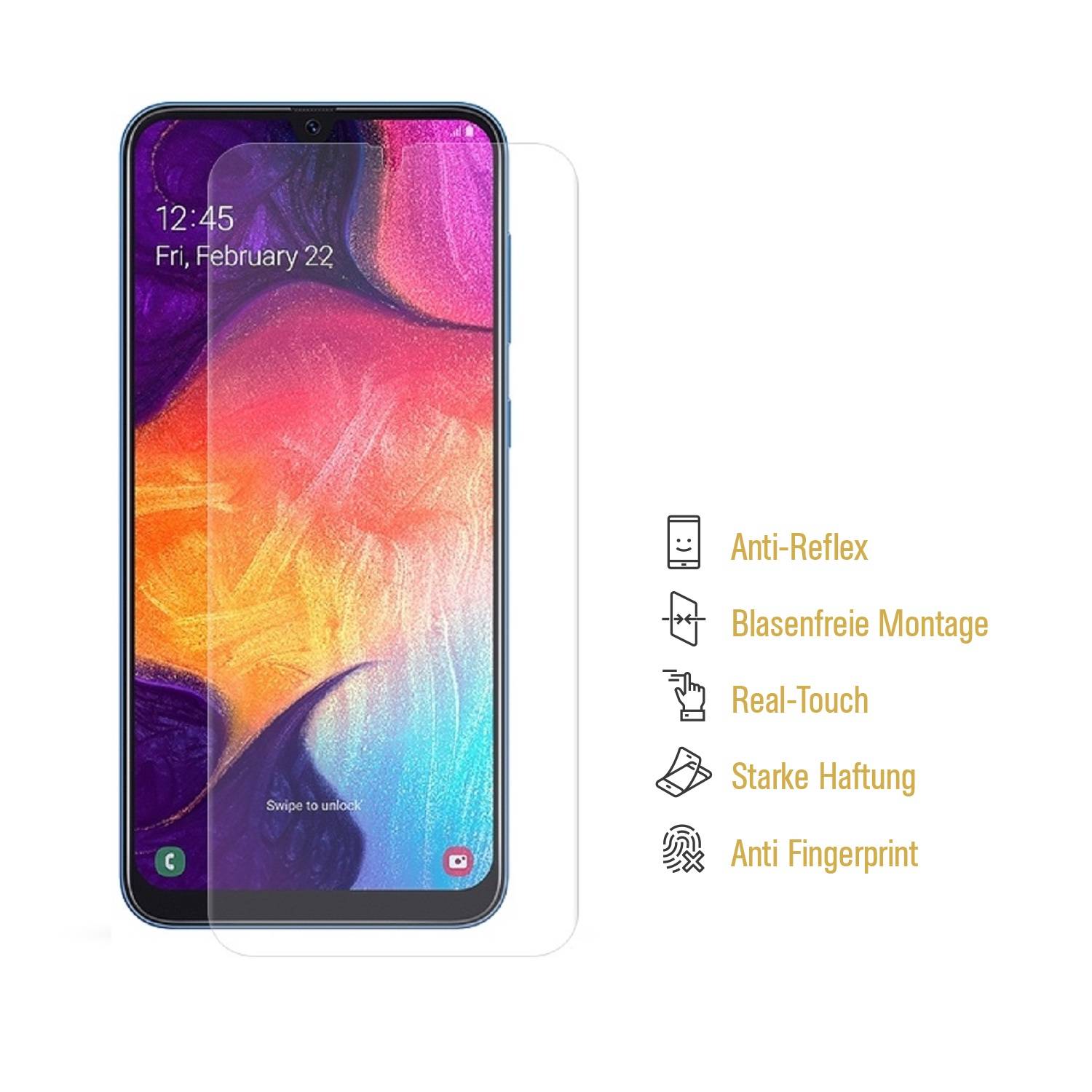 3x Displayschutzfolie für Samsung Galaxy A40 Displayfolie ANTI-REFLEX MATT