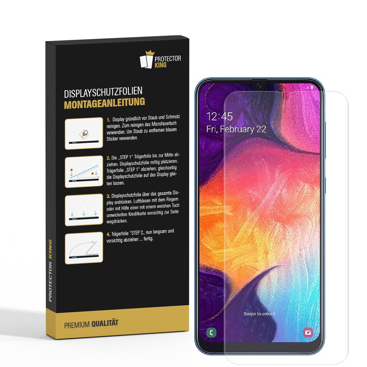 4x Displayfolie für Samsung Galaxy A50 ANTI-REFLEX Displayschutzfolie MATT