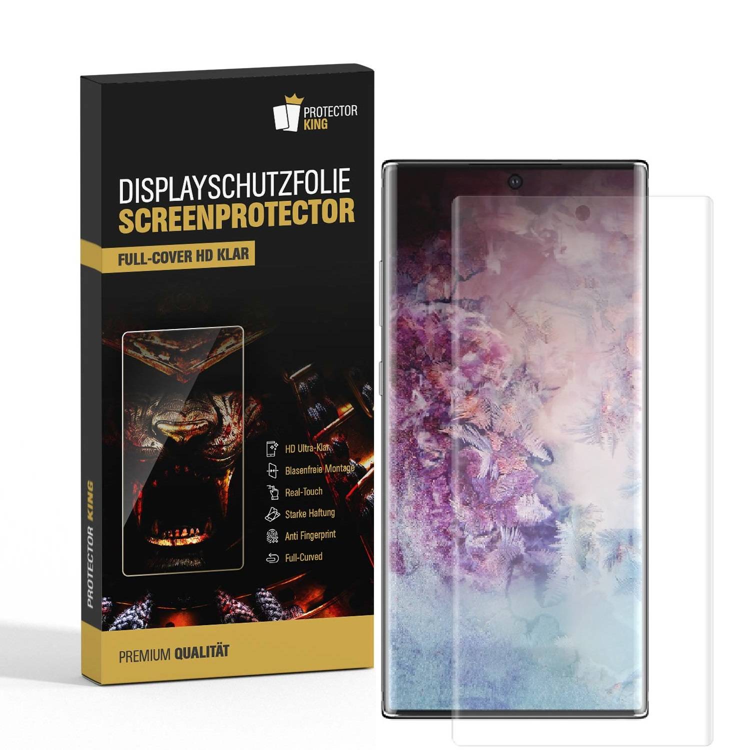 6x Displayschutz für Samsung Galaxy Note 10 Plus FULL COVER Displayfolie KLAR