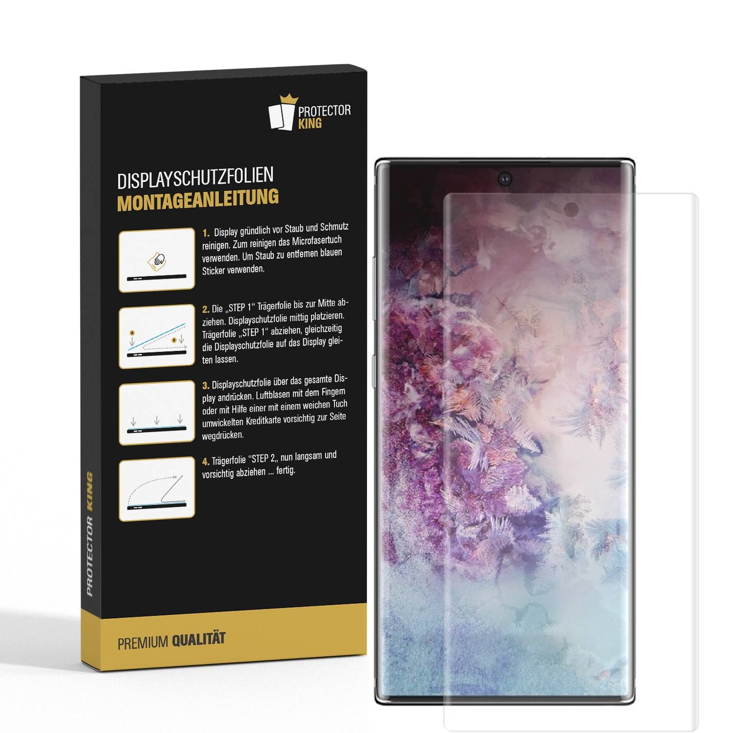 6x Displayschutz für Samsung Galaxy Note 10 Plus FULL COVER Displayfolie KLAR