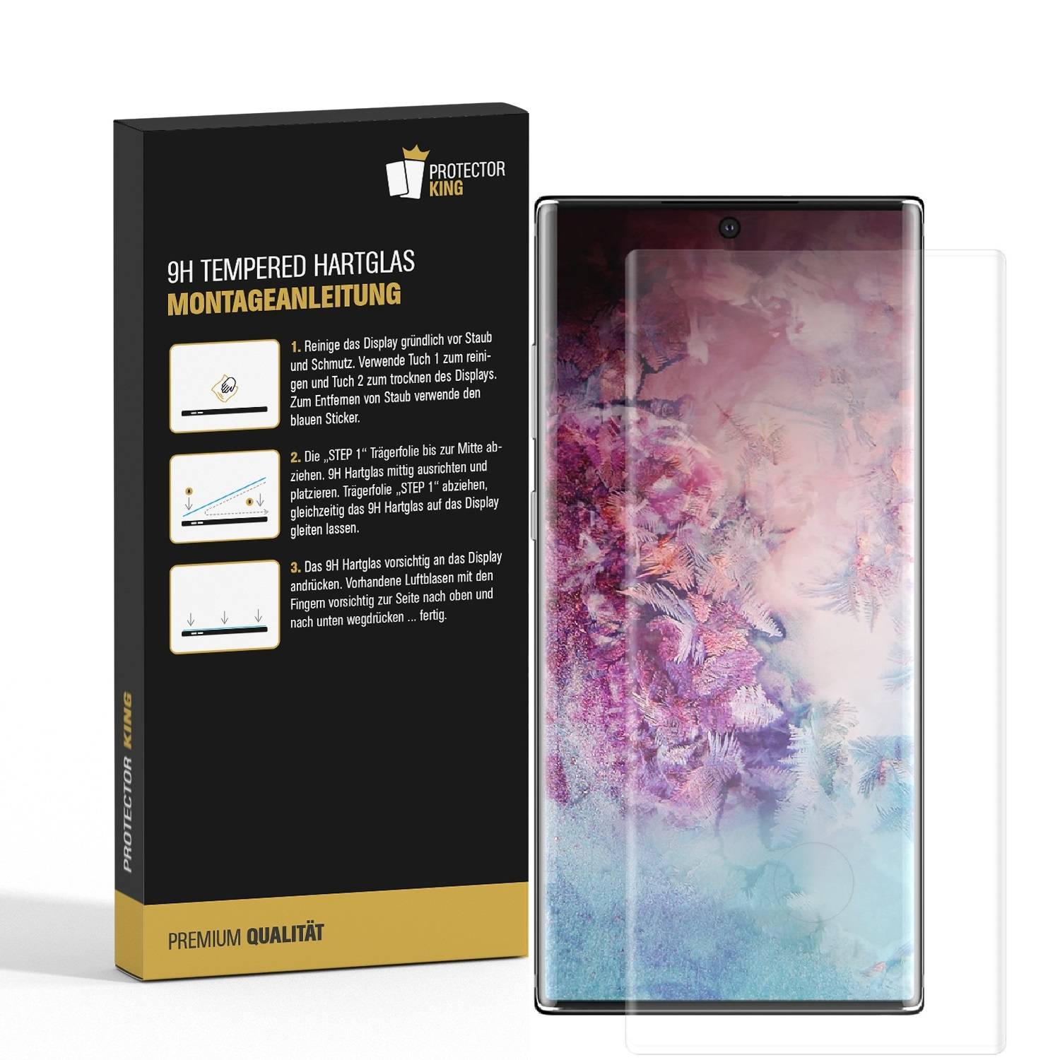 3x 9H Panzerglas für Samsung Galaxy Note 10 FULL CURVED HD KLAR Panzerfolie Displayschutz Schutzglas Schutzfolie echtes Tempered Glass