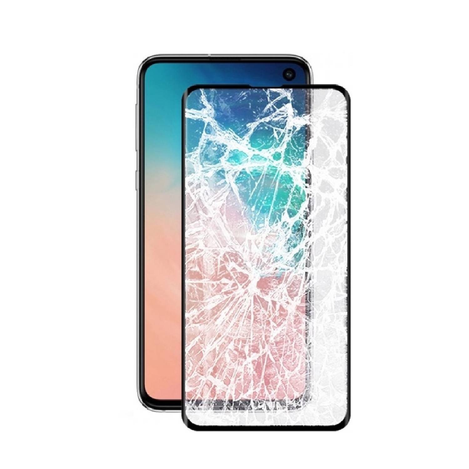 1x 9H Hartglas für Samsung Galaxy S10e FULL COVER Displayschutz Schutzglas SW Schutzfolie Panzerfolie Panzerglas Displayglas Tempered Glasfolie
