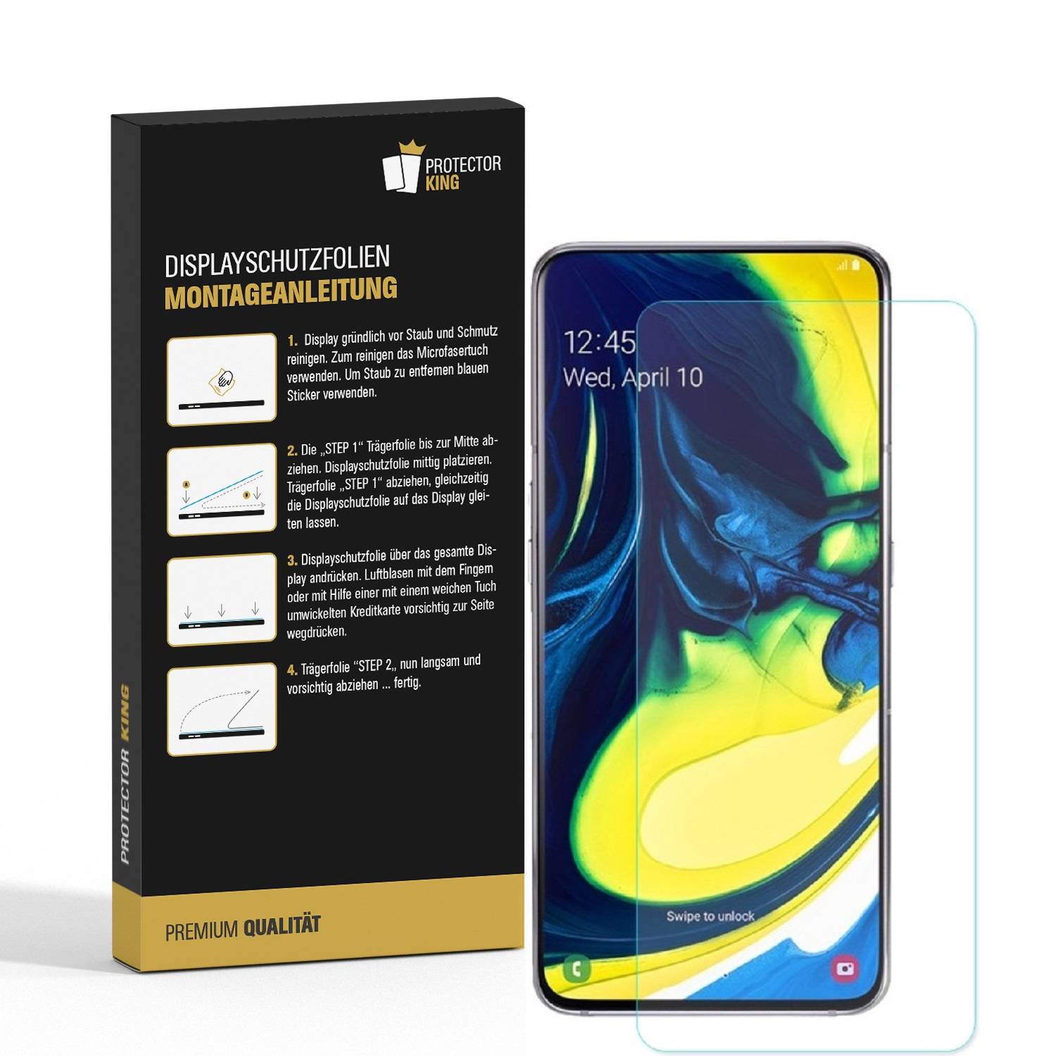 2x Displayschutzfolie für Samsung Galaxy A80 ANTI-REFLEX Displayfolie MATT