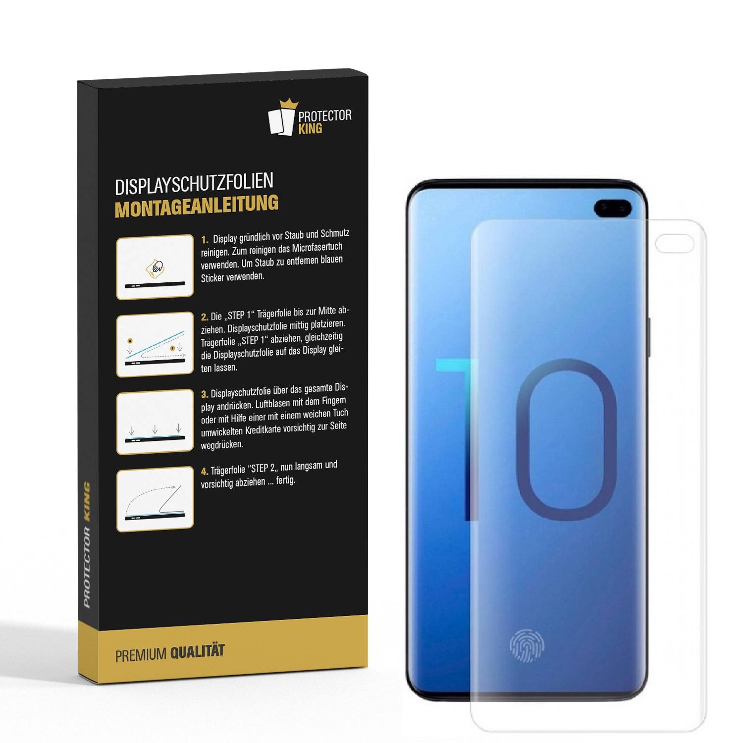 3x FULL CURVED Displayfolie für Samsung Galaxy S10 Plus ENTSPIEGELT MATT Displayschutz Schutzfolie Folie