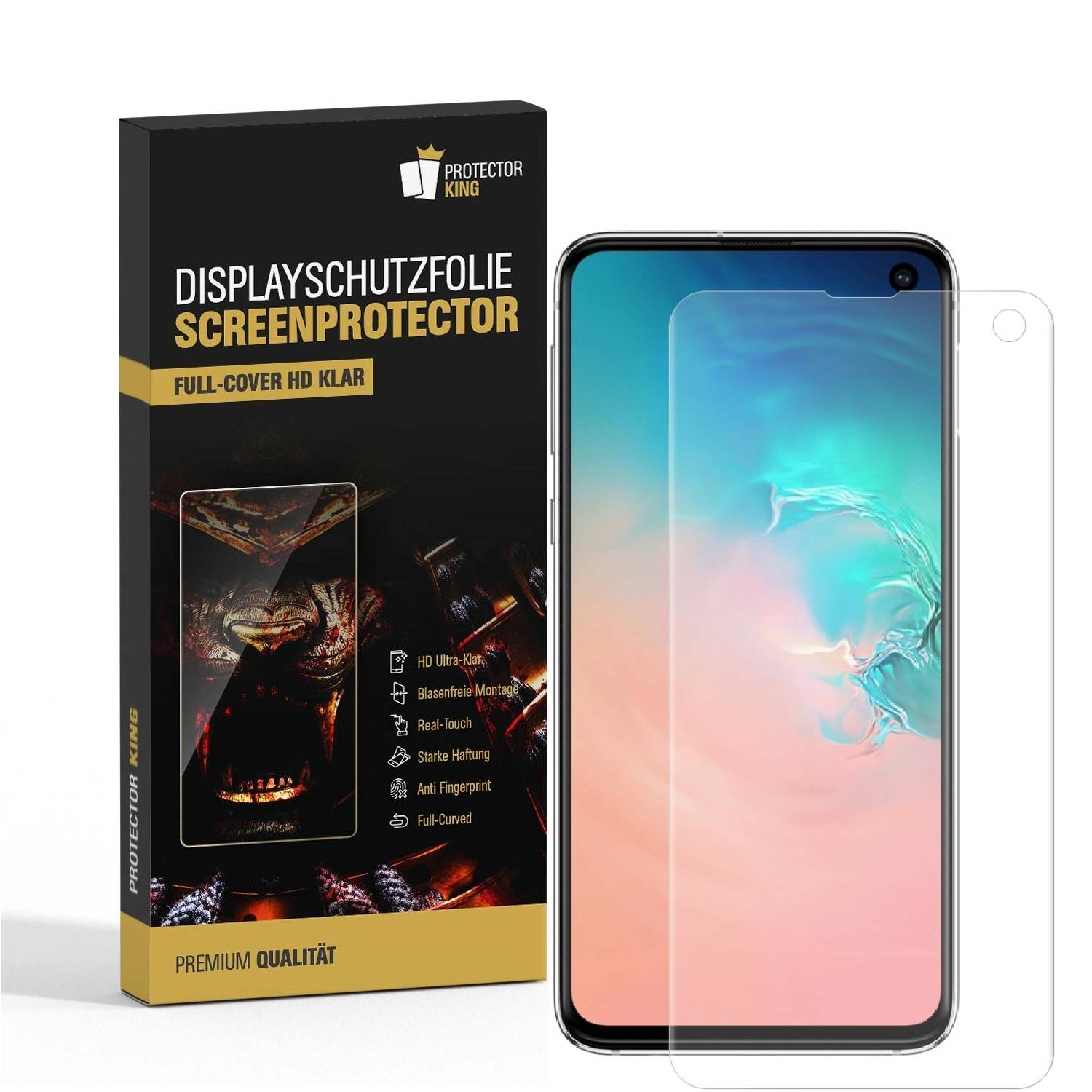 6x FULL COVER Displayschutzfolie für Samsung Galaxy S10e Premium Displayfolie Schutzfolie 3D KLAR