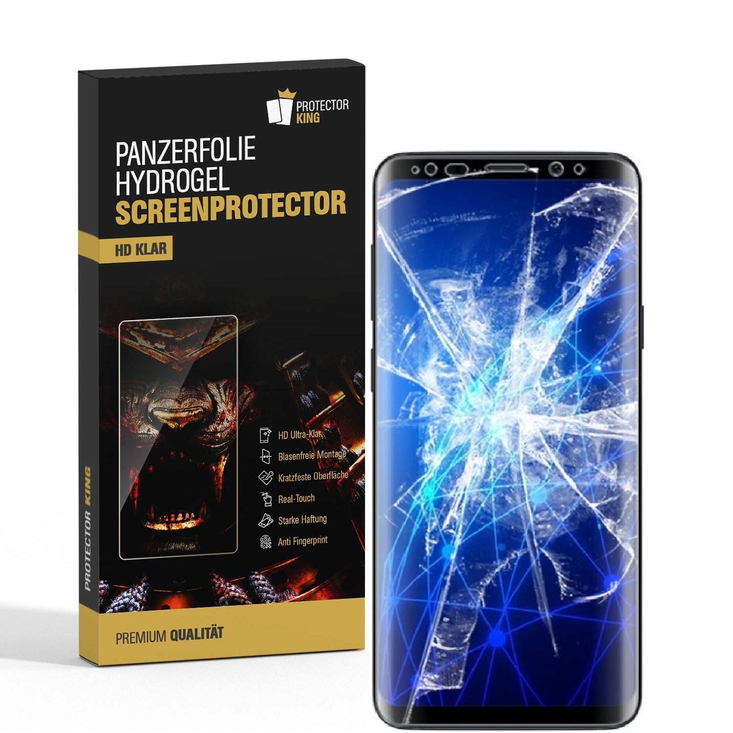 3x Hydrogel-Glass für Samsung Galaxy S9 Selbstheilend für Micro Kratzer 3D KLAR Panzerfolie Displayschutz Schutzfolie Screen-Protector