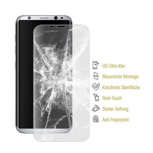 3x Hydrogel-Glass für Samsung Galaxy S8 Plus Selbstheilend für Micro Kratzer 3D KLAR Panzerfolie Displayschutz Schutzfolie Screen-Protector 3x Hydrogel-Glass für Samsung Galaxy S8 Plus Selbstheilend für Micro Kratzer 3D KLAR Panzerfolie Displayschutz Schutzfolie Screen-Protector
