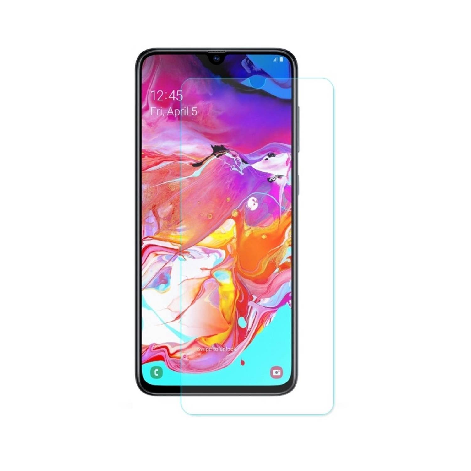1x Hydrogel-Glass für Samsung Galaxy A70 Selbstheilend für Micro Kratzer 3D KLAR Panzerfolie Displayschutz Schutzfolie Screen-Protector