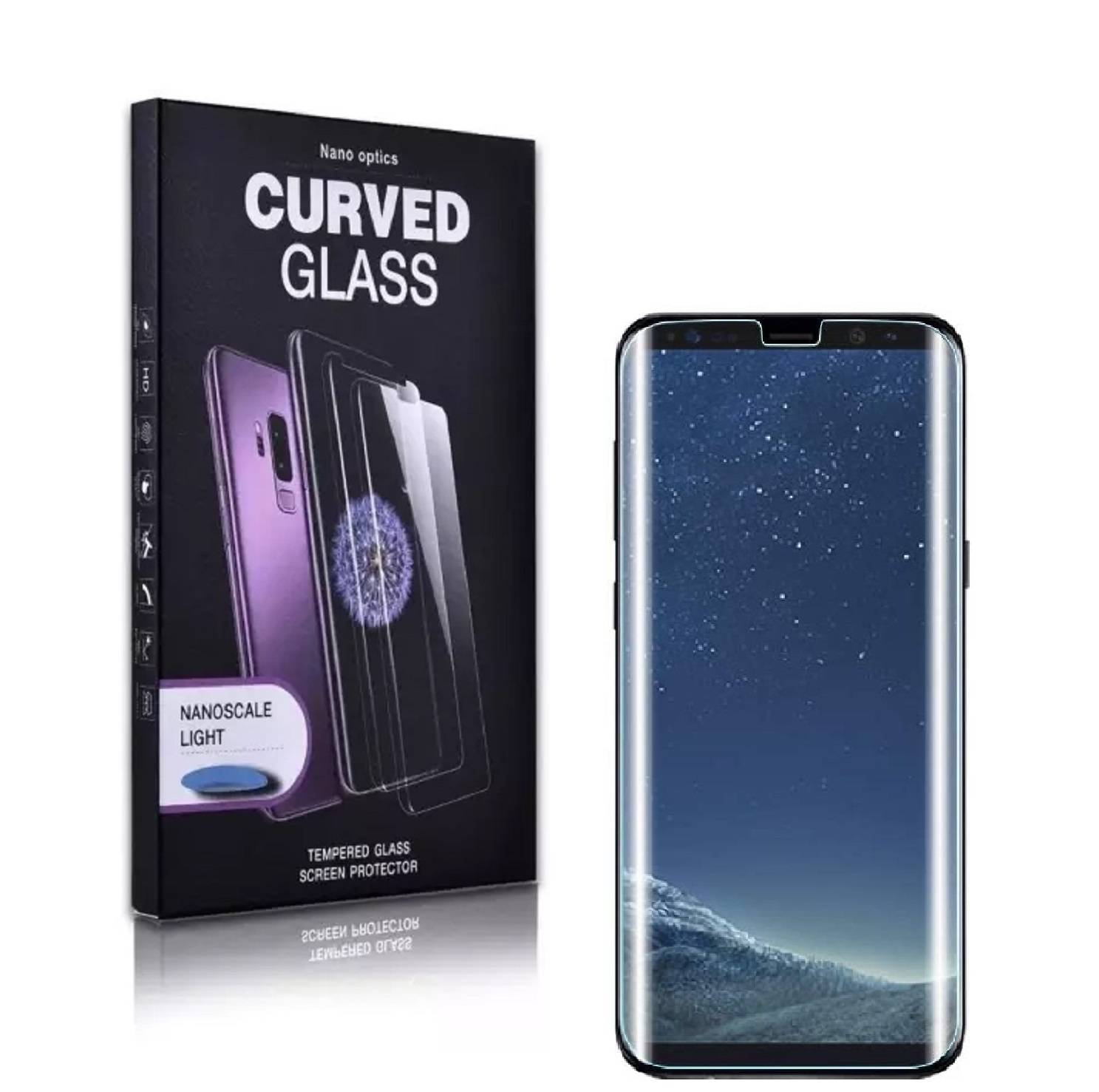 2x UV-Liquid 9H Panzerglas für Samsung Galaxy S8 Plus 3D KLAR echtes Tempered Panzerhartglas Schutzglas Displayschutz Panzerfolie Schutzfolie Screen