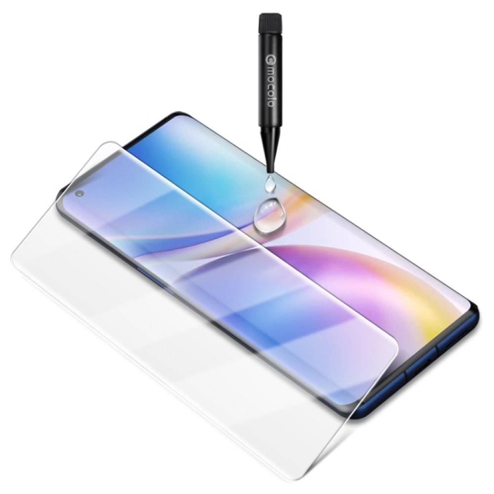 4x UV-Liquid 9H Panzerglas für OnePlus 7 Pro 3D KLAR echtes Tempered Panzerhartglas Schutzglas Displayschutz Panzerfolie Schutzfolie Screen Protecto