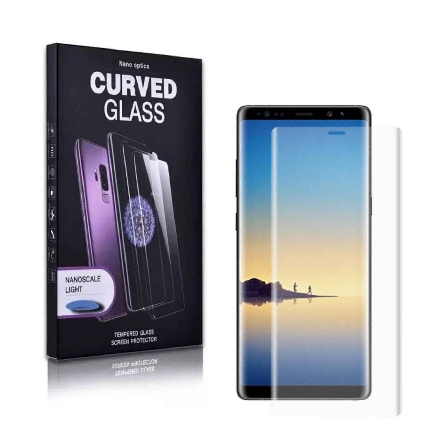 Kopie von 4x UV-Liquid 9H Panzerglas für Samsung Galaxy Note 8 3D KLAR echtes Tempered Panzerhartglas Schutzglas Displayschutz Panzerfolie
