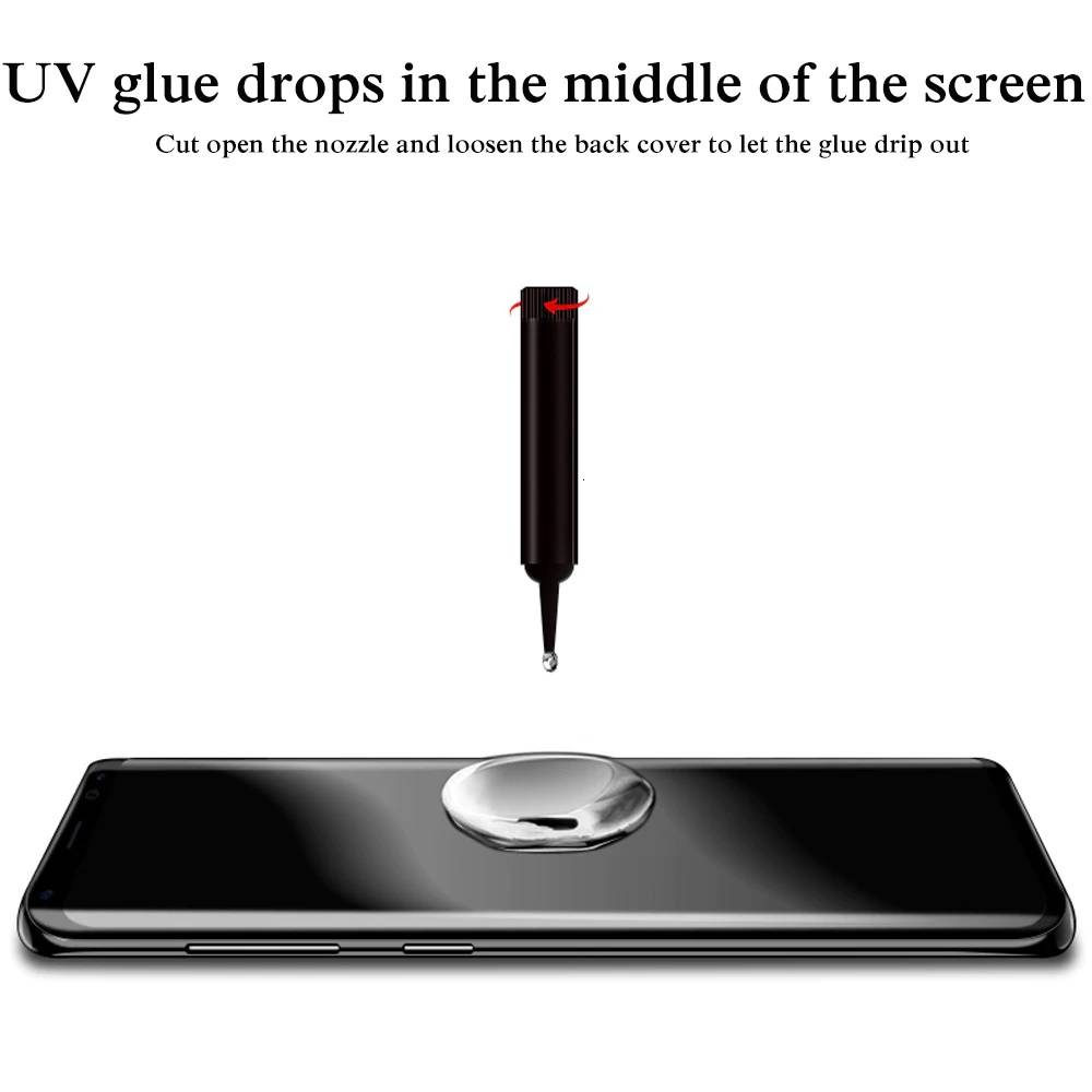 3x UV-Liquid 9H Panzerglas für Samsung Galaxy Note 9 3D KLAR echtes Tempered Panzerhartglas Schutzglas Displayschutz Panzerfolie Schutzfolie Screen