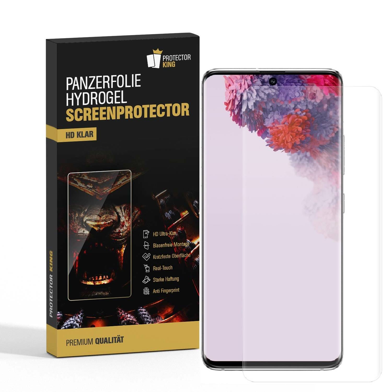 6x Hydrogel-Glass für Samsung Galaxy S20 Ultra Selbstheilend für Micro Kratzer 3D KLAR Panzerfolie Displayschutz Schutzfolie Screen-Protector