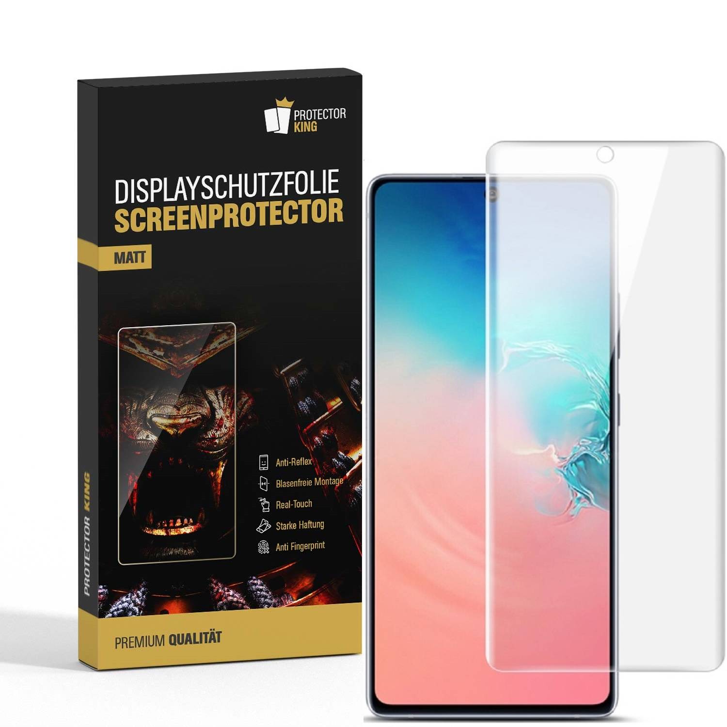 4x Displayschutzfolie für Samsung Galaxy S10 Lite ANTI-REFLEX Displayfolie MATT