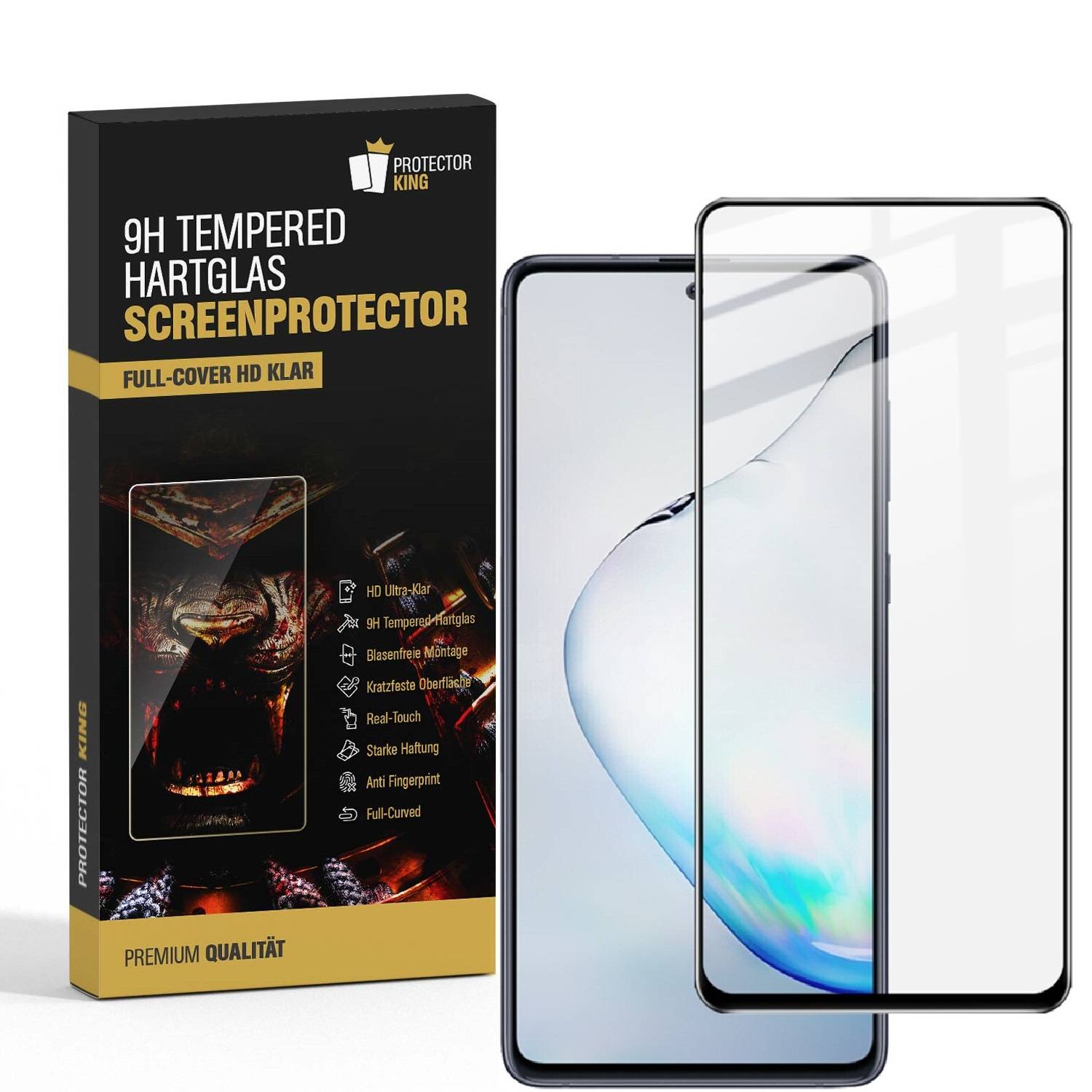 6x 9H Hartglas für Samsung Galaxy Note 10 Lite FULL COVER Schutzfolie Schutzglas Klar Displayglas Tempered Glasfolie Panzerglas Sicherheitsglas