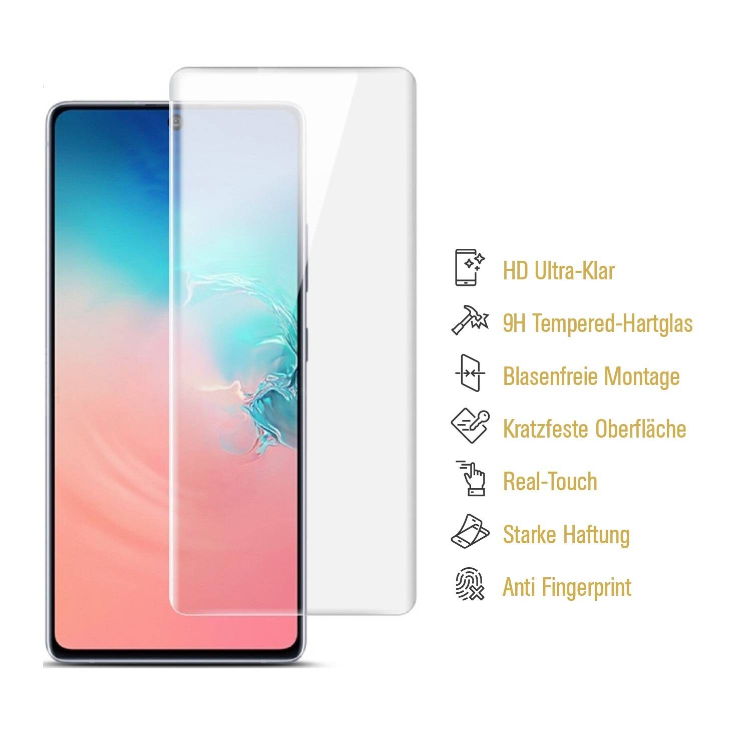 2x 9H Hartglas für Samsung Galaxy Note 10 Lite Schutzfolie Schutzglas Klar Displayglas Tempered Glasfolie Panzerglas Sicherheitsglas Echtglas