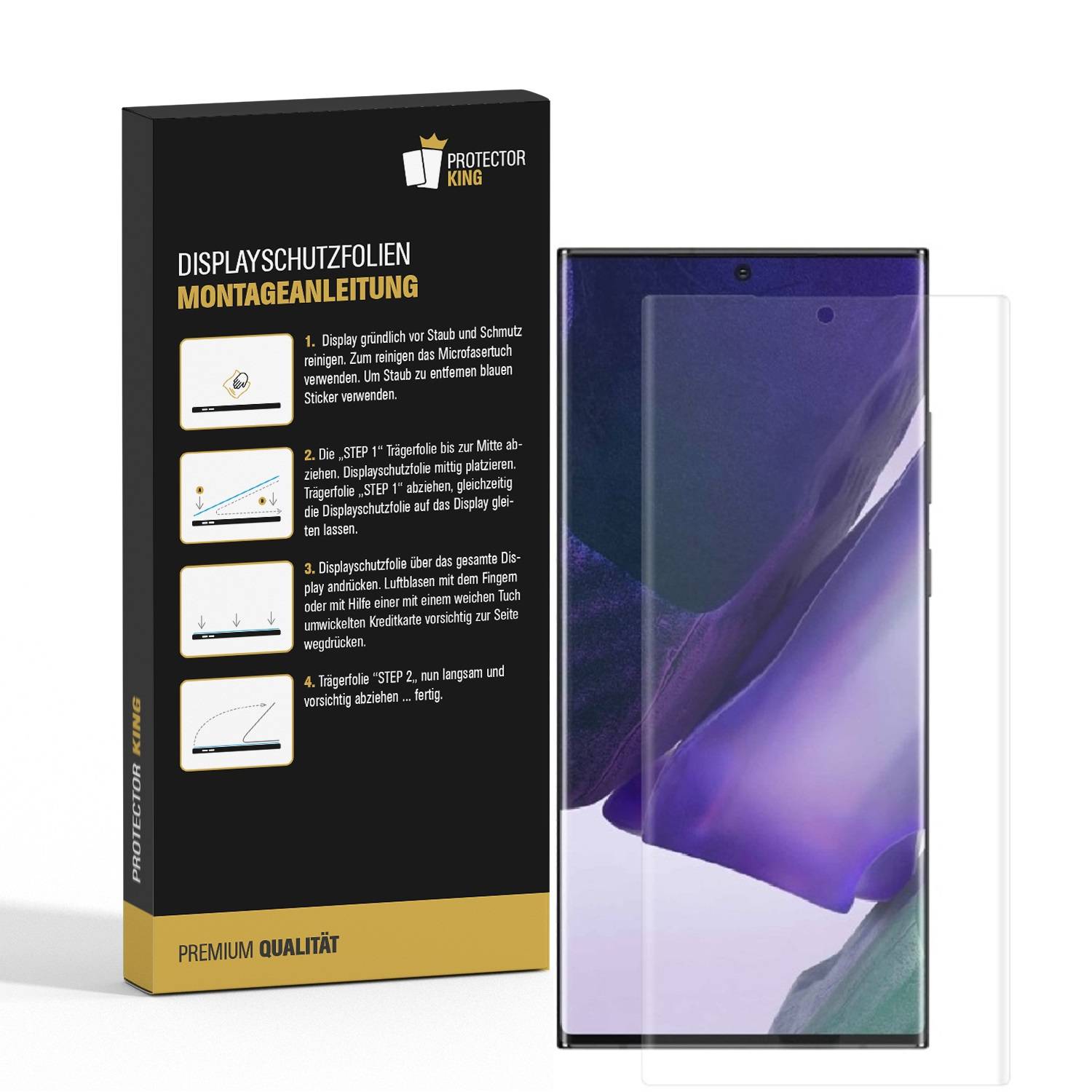4x Displayfolie für Samsung Galaxy Note 20 FULL COVER Displayschutzfolie HD KLAR