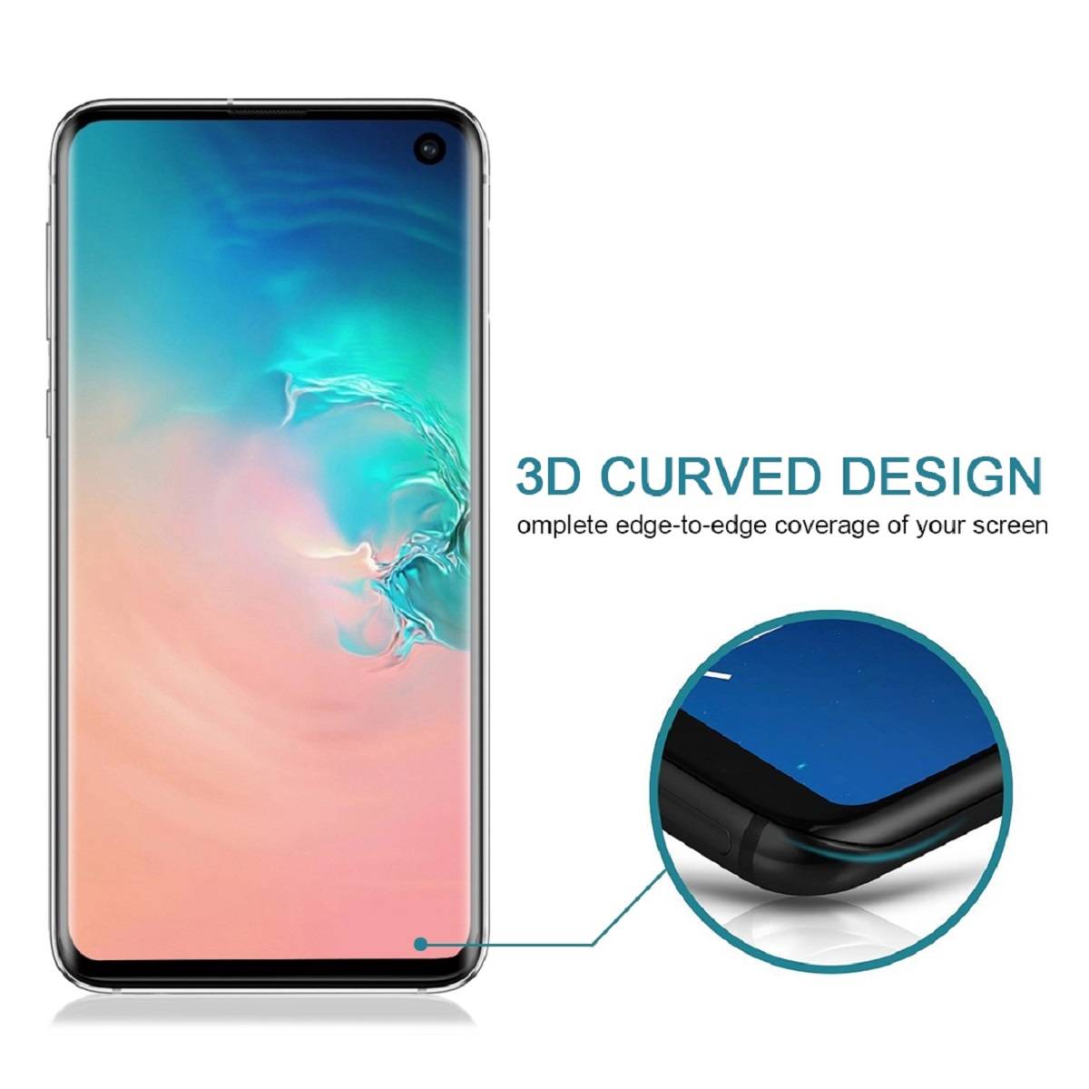 4x Blickschutz 9H Panzerhartglas für Samsung Galaxy S10 FULL CURVED ANTI-SPY Privacy Displayschutz Panzerfolie Schutzfolie Schutzglas echtes