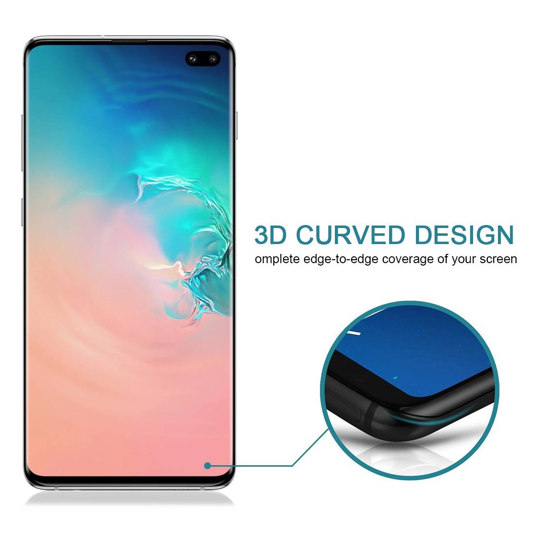 1x Blickschutz 9H Panzerhartglas für Samsung Galaxy S10 Plus FULL CURVED ANTI-SPY Privacy Displayschutz Panzerfolie Schutzfolie Schutzglas echtes
