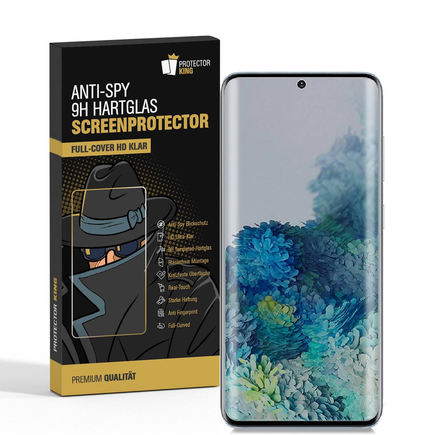 3x Blickschutz 9H Panzerhartglas für Samsung Galaxy S20 Plus FULL CURVED ANTI-SPY Privacy Displayschutz Panzerfolie Schutzfolie Schutzglas echtes