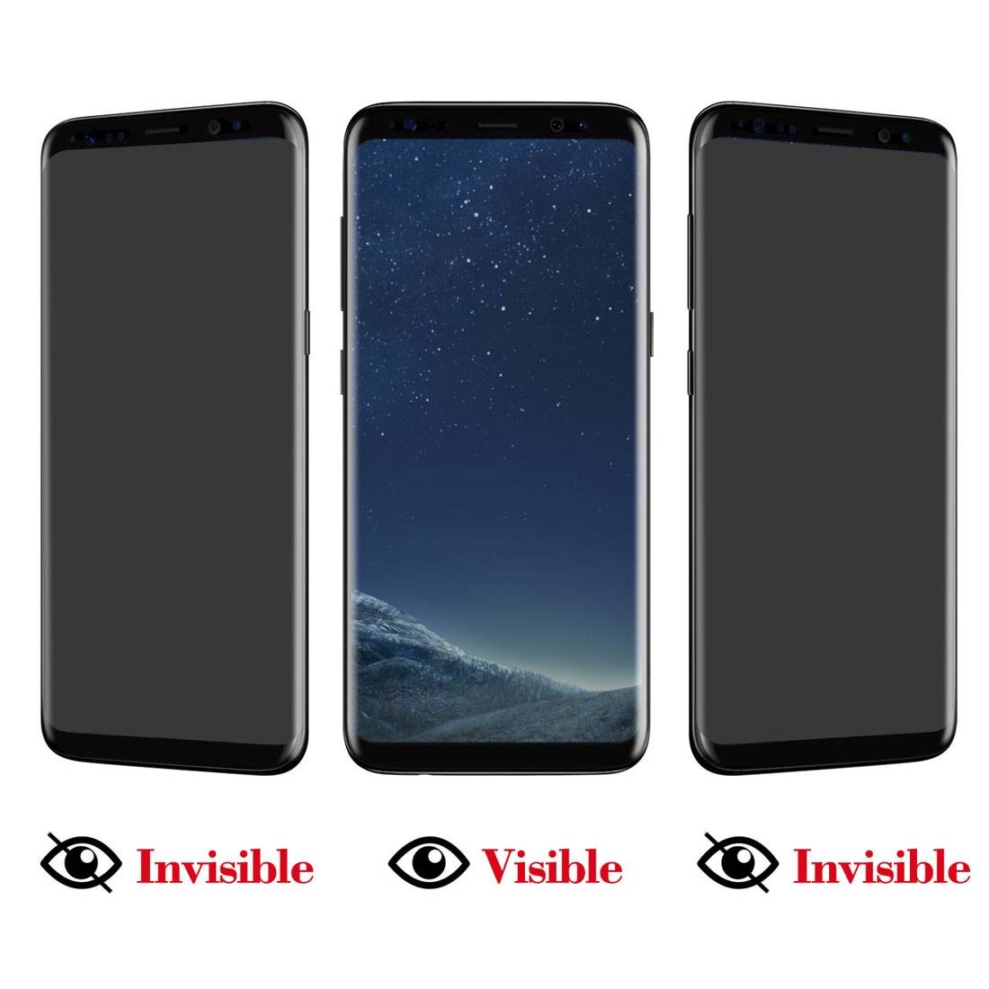 2x 9H Panzerglas für Samsung Galaxy S8 Plus FULL CURVED Privacy ANTI-SPY Schutzglas Panzerfolie Displayschutz HD Schutzfolie Blickschutz