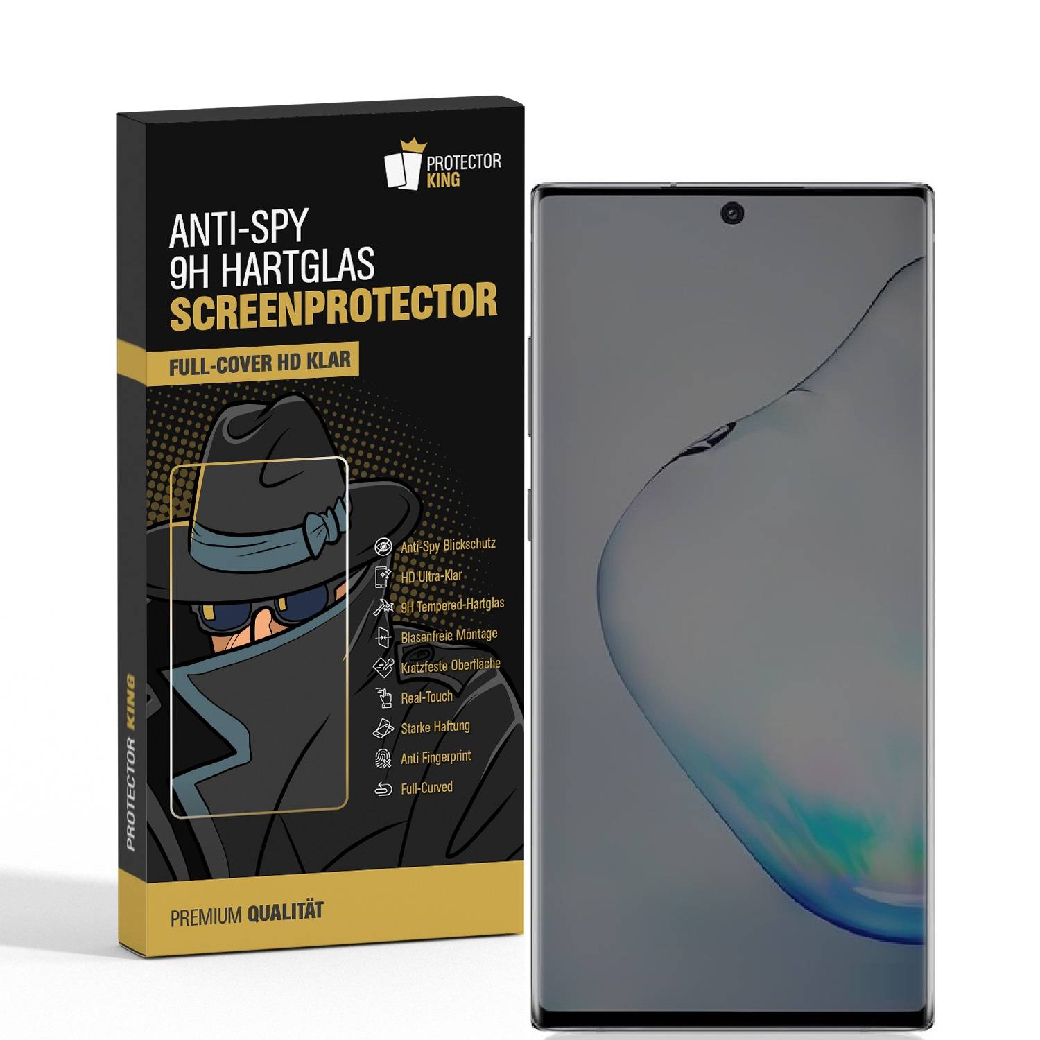 5x 9H Panzerglas für Samsung Galaxy Note 10 Anti-Spy Privacy Blickschutz echtes Tempered Panzerglas Panzerfolie Displayschutz Schutzfolie Schutzglas