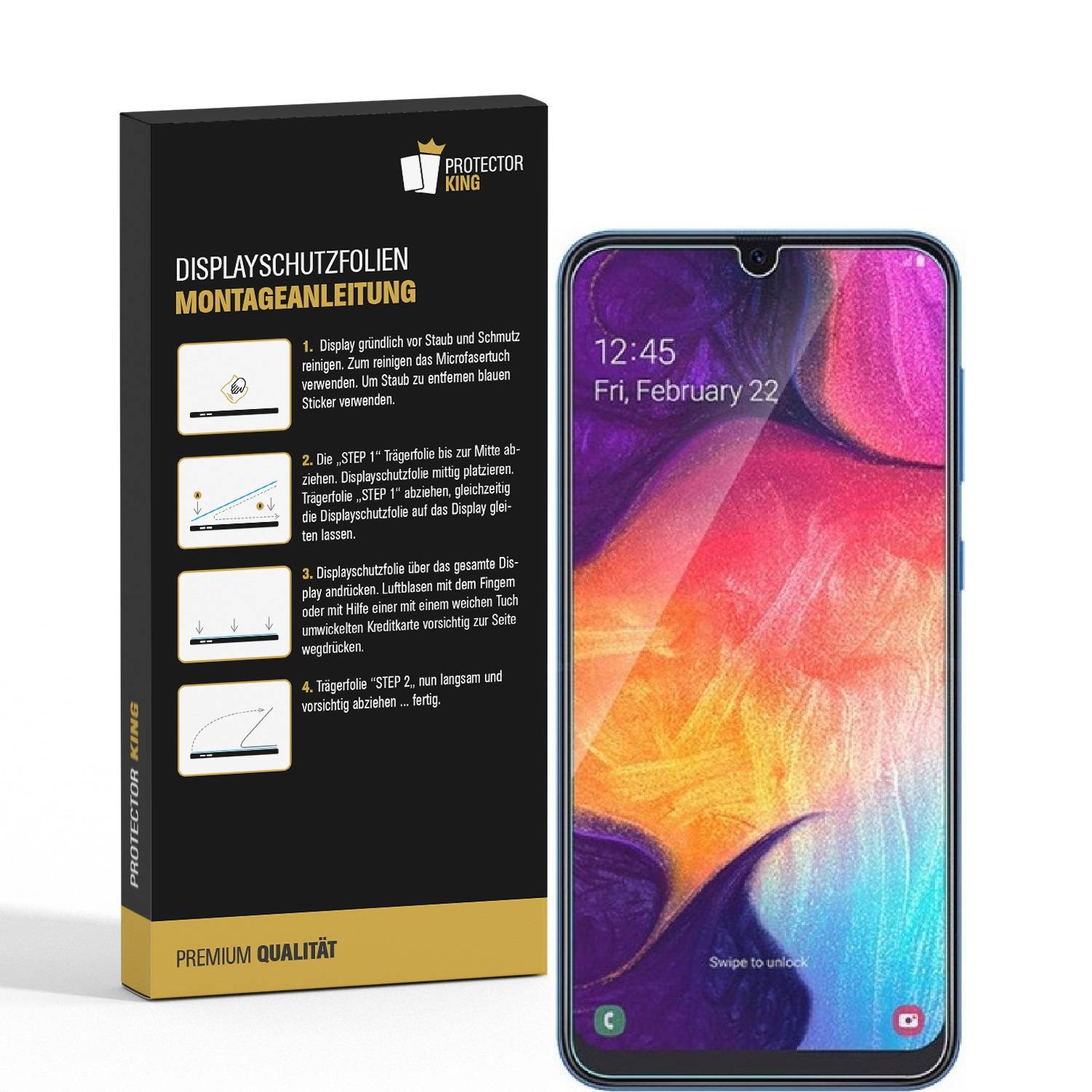 4x Displayschutzfolie für Samsung Galaxy M30 Displayfolie HD KLAR