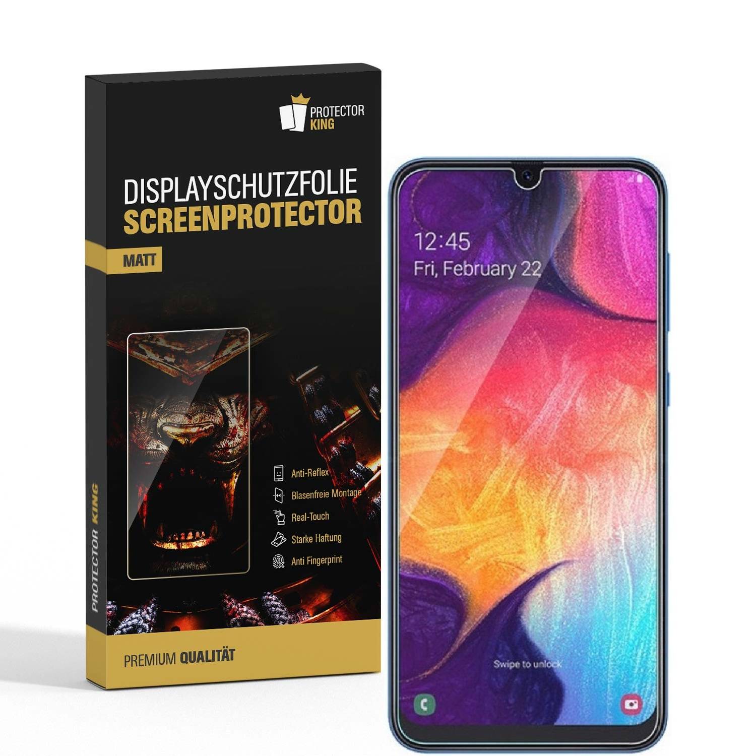 6x Displayschutzfolie für Samsung Galaxy A20 ANTI-REFLEX Displayfolie MATT