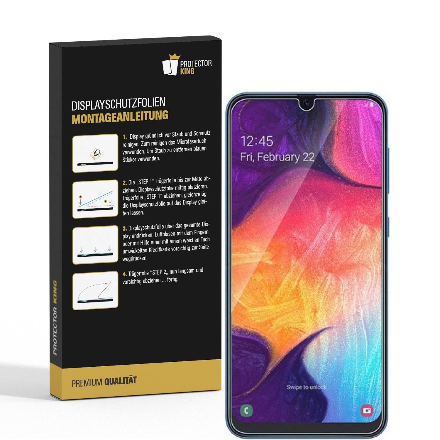 3x Displayschutzfolie für Samsung Galaxy A10 ANTI-REFLEX Displayfolie MATT