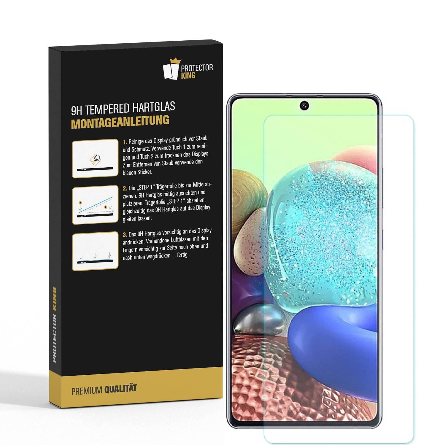 2x 9H Hartglas für Samsung Galaxy A71 Panzerfolie Displayschutz Schutzglas KLAR Panzerglas Schutzfolie