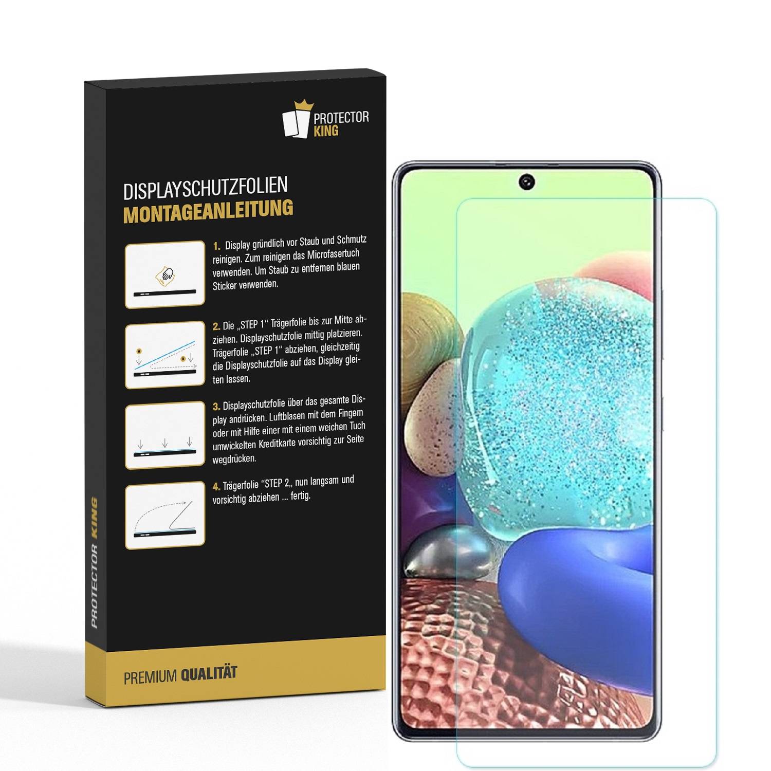 3x Displayschutzfolie für Samsung Galaxy A71 Displayfolie HD KLAR