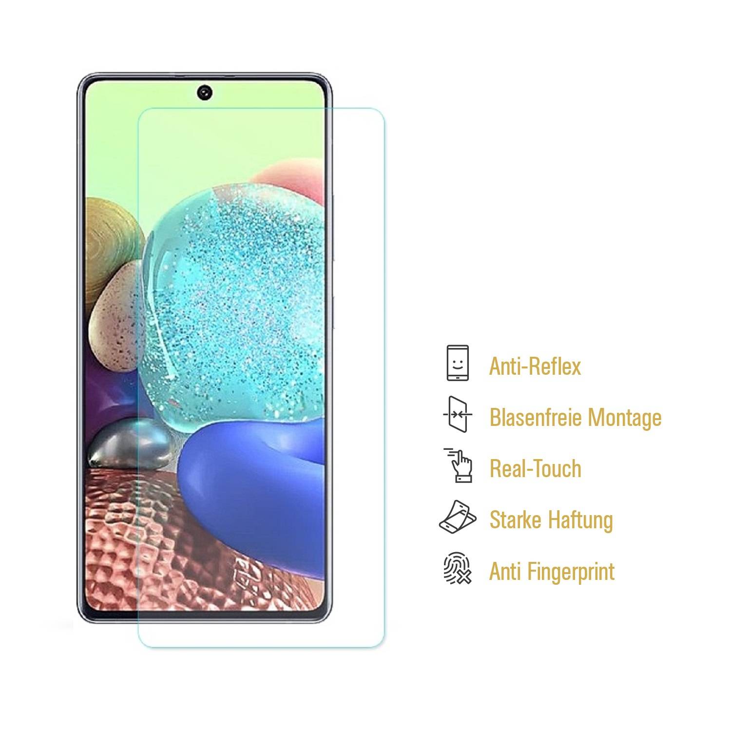 6x Displayschutzfolie für Samsung Galaxy A71 ANTI-REFLEX Displayfolie MATT