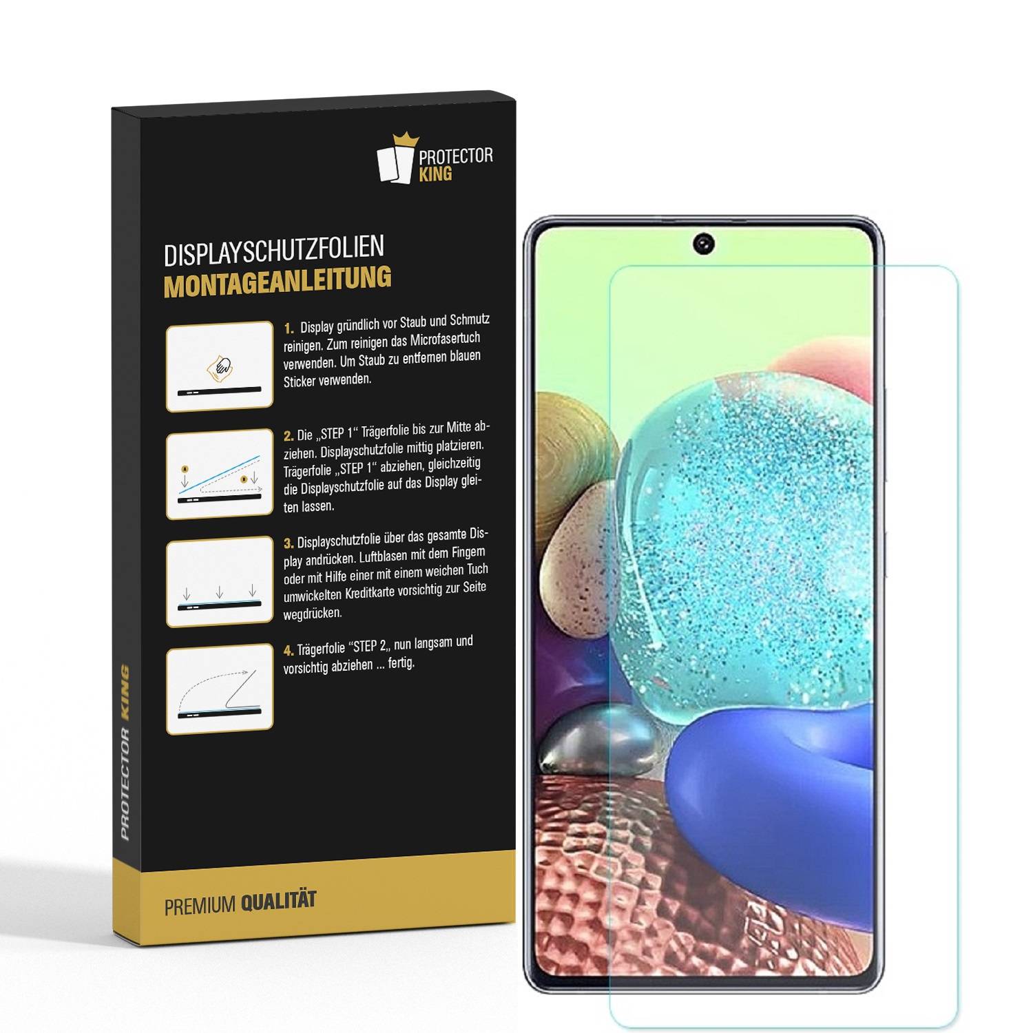 4x Panzerfolie für Samsung Galaxy A71 ANTI-SCHOCK Displayschutzfolie MATT