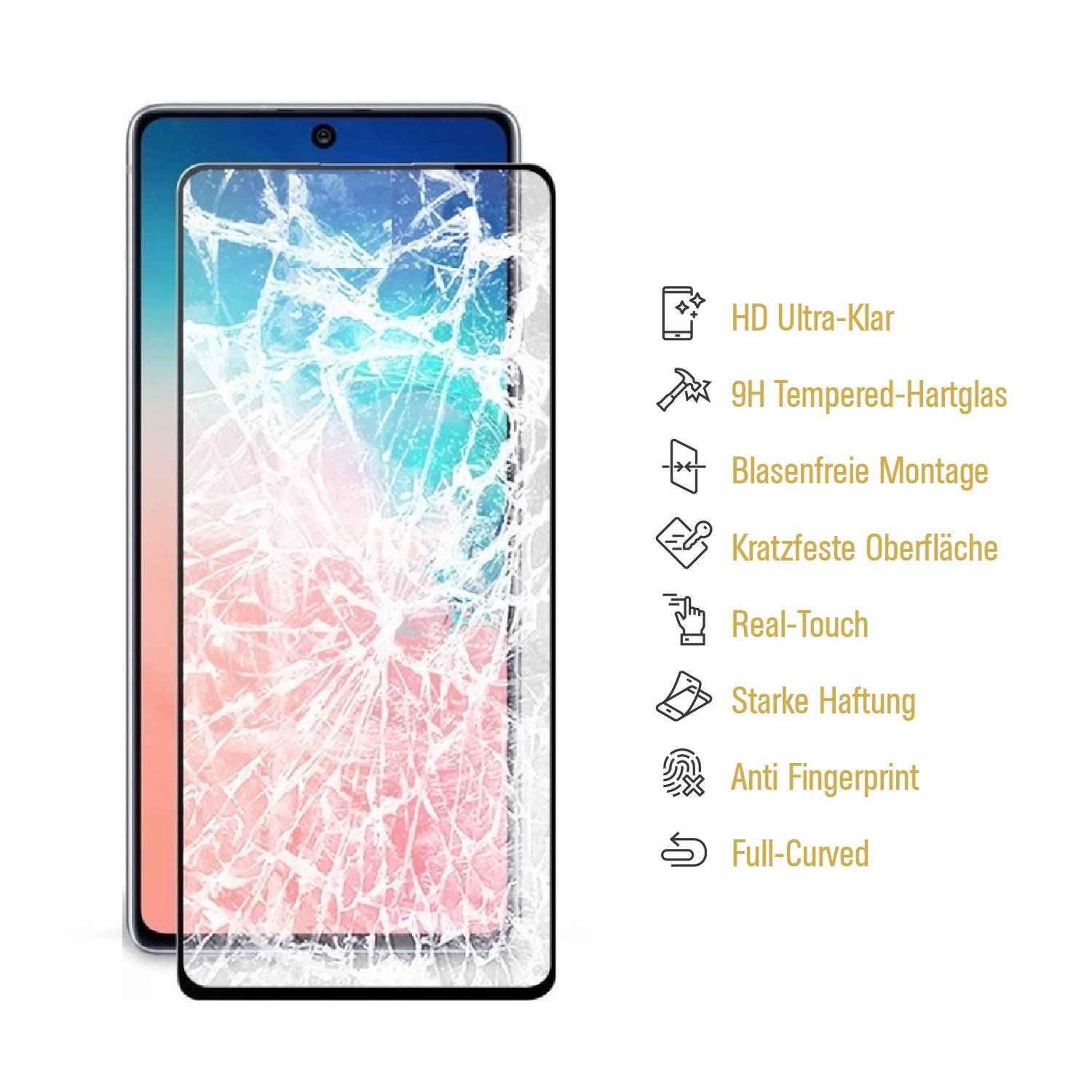 3x 9H Panzerglas für Samsung Galaxy S10 Lite FULL COVER Displayschutz Schutzglas Panzerfolie Schutzfolie Hartglas Displayglas Tempered Glasfolie