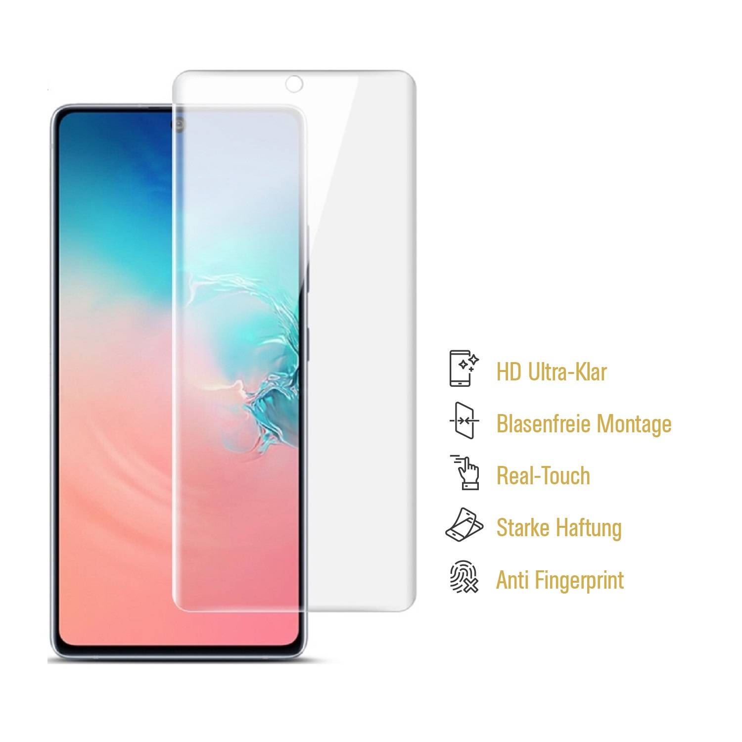 4x Premium Displayschutzfolie für Samsung Galaxy S10 Lite Displayfolie HD KLAR Schutzfolie Folie